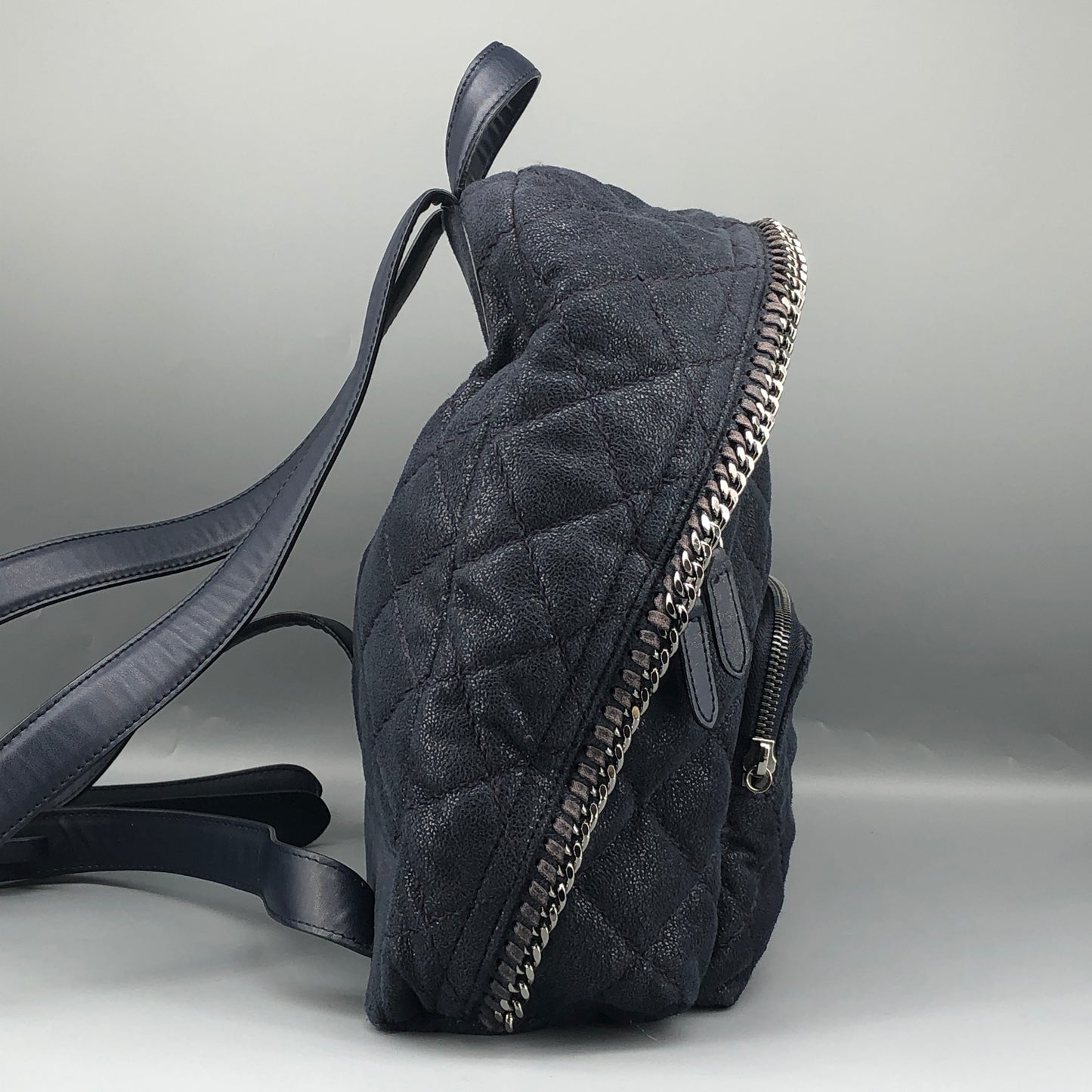 Stella McCartney Quilted Eco Nylon Mini Backpack Navy