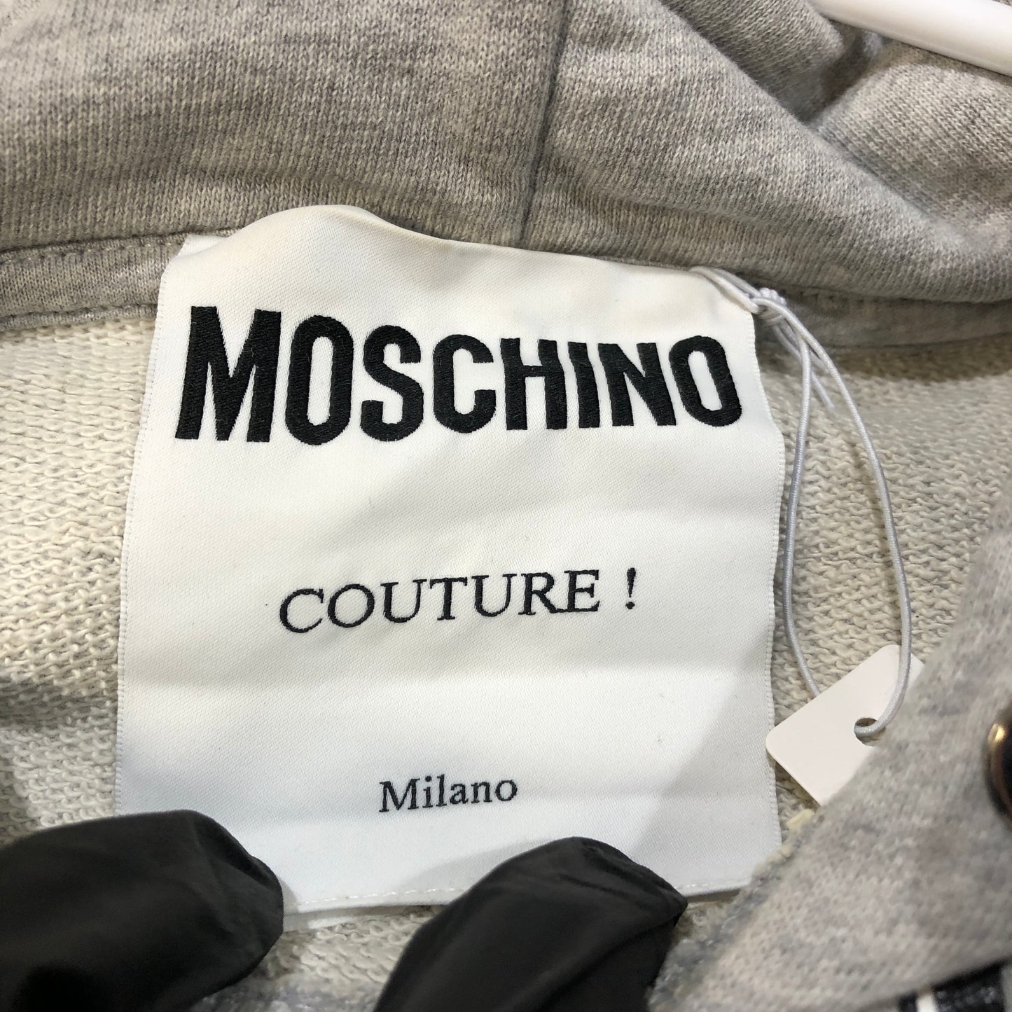 Moschino Grey Cartoon Print Drawstring Hoodie Size USA 2