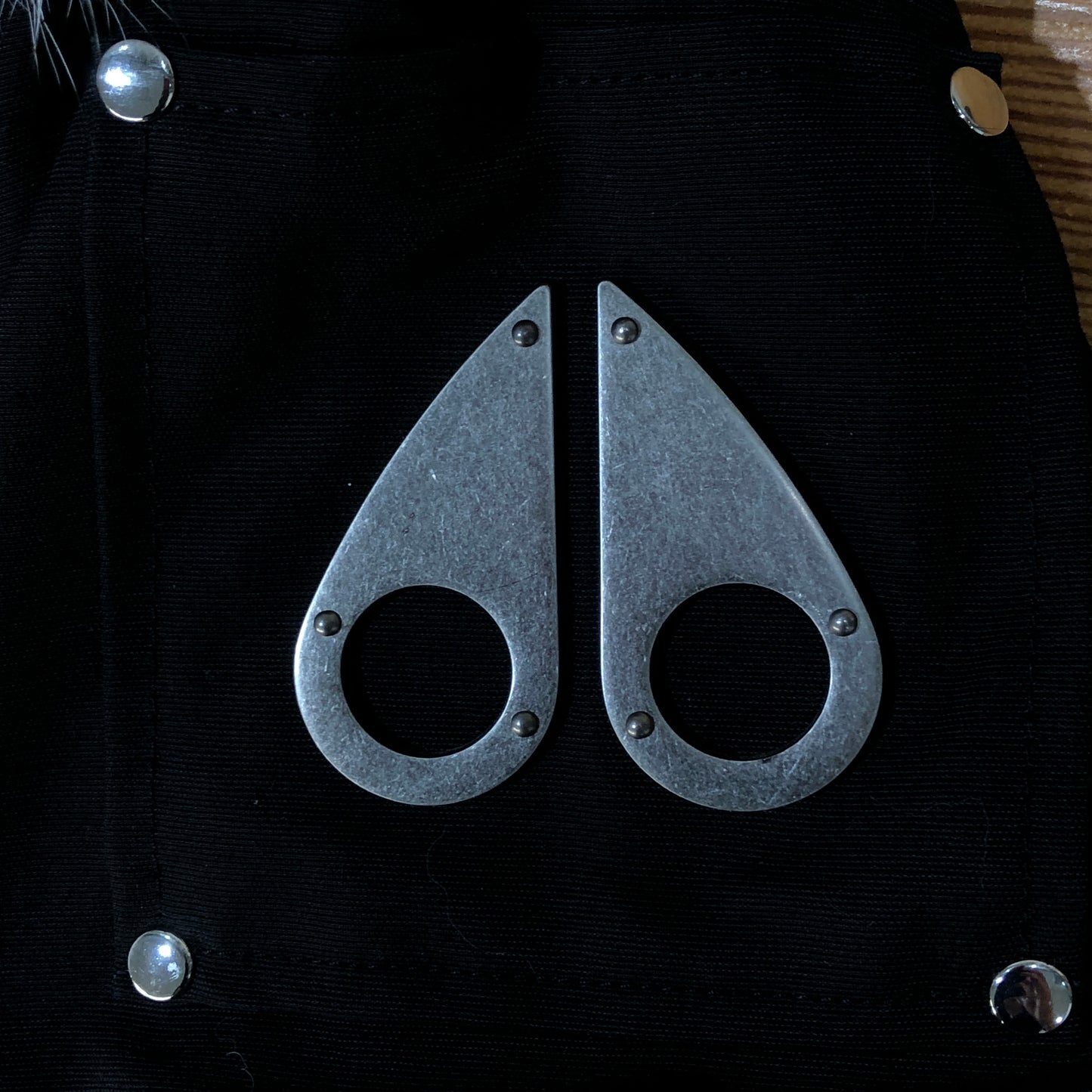 Moose Knuckles Black Fur‑Trim Hooded Down Parka