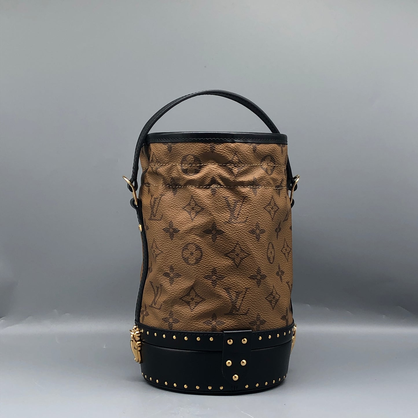 Louis Vuitton Monogram Petit Noé Trunk Bucket Bag Brown