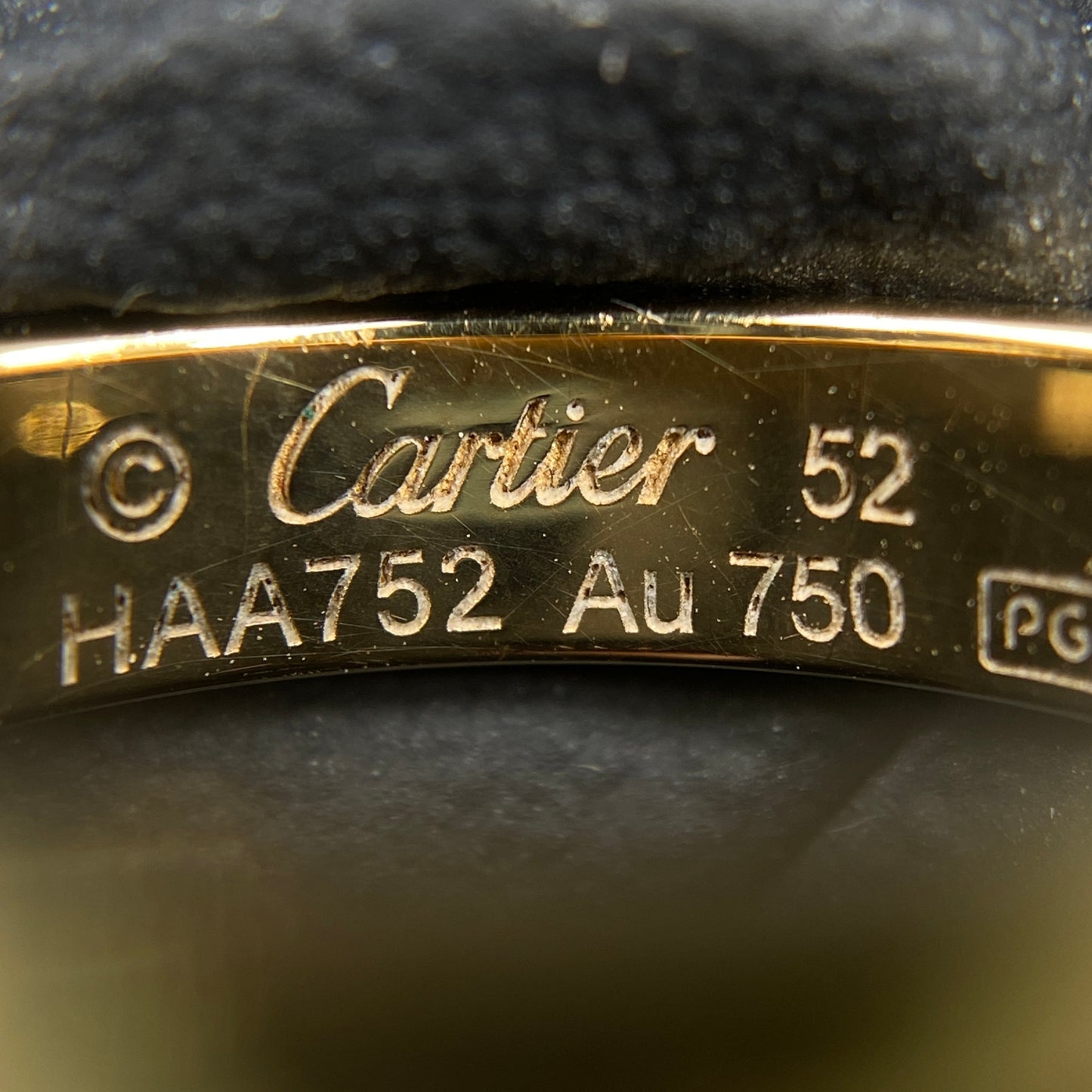 Cartier Love Ring Size52 18K Yellow Gold Single Diamond Band