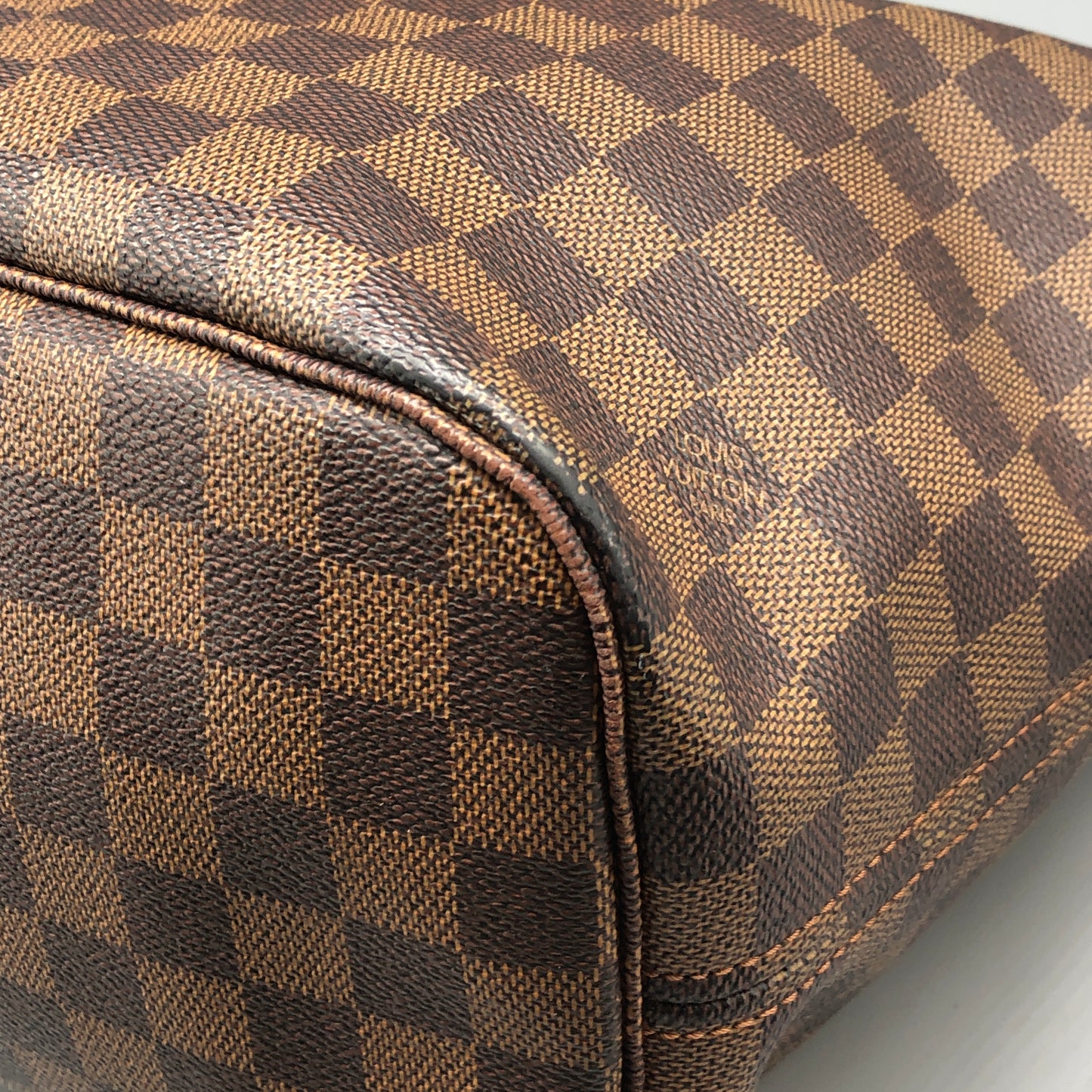 Louis Vuitton Neverfull Damier Ebene Tote Bag Brown