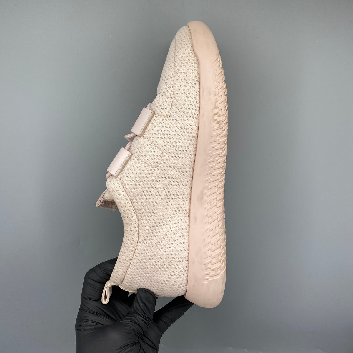 Hermes Blush Pink Knit Fabric Lace Up Sneaker Shoes Size 37.5