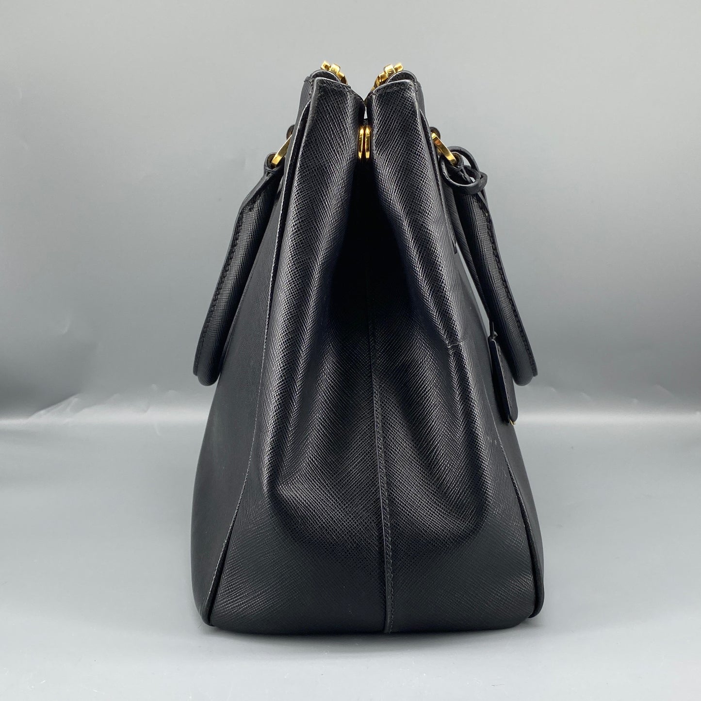 Prada Saffiano Leather  Galleria Tote Bag Black