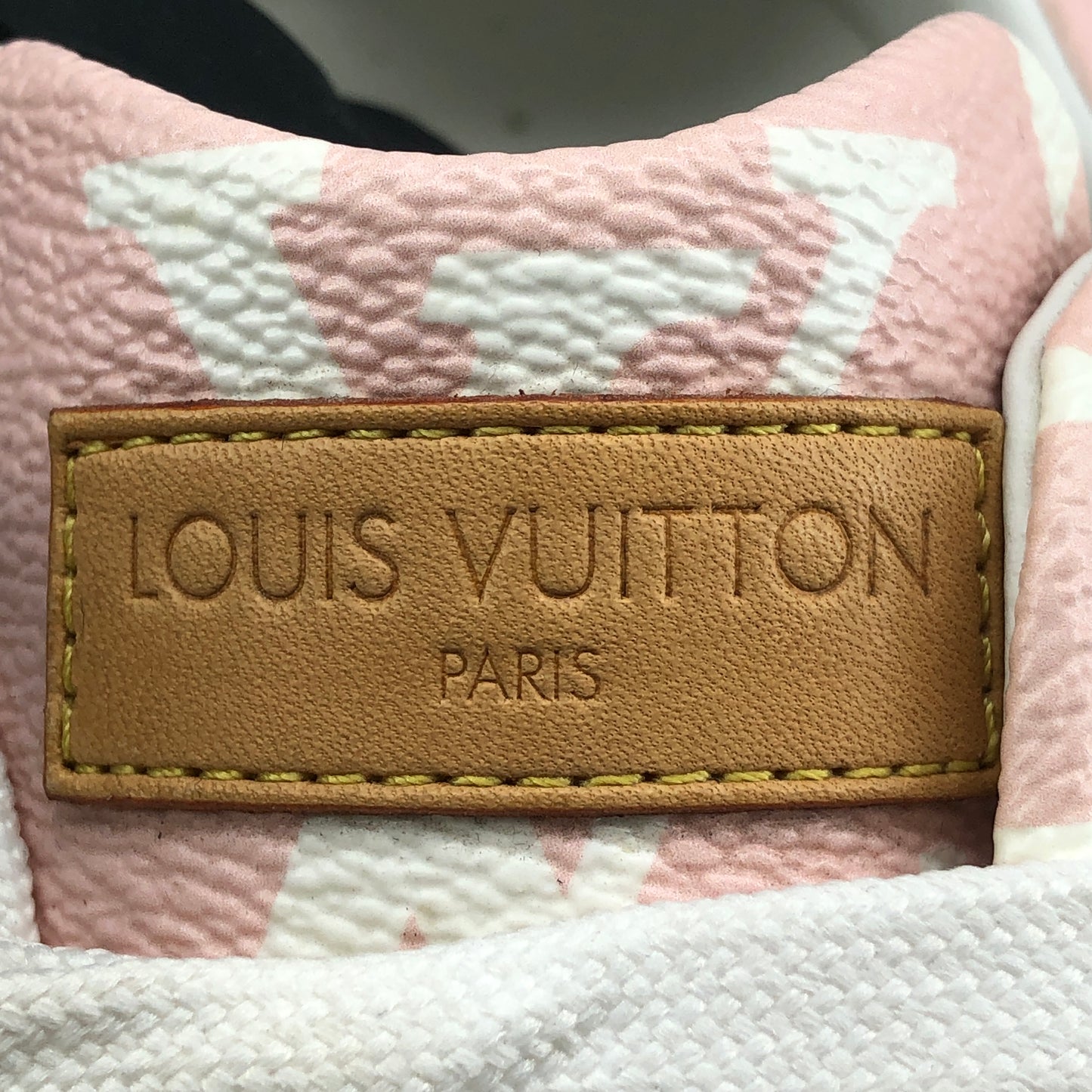 Louis Vuitton Women's Monogram Pink Canvas Low Top Sneakers Size 38 Light Pink