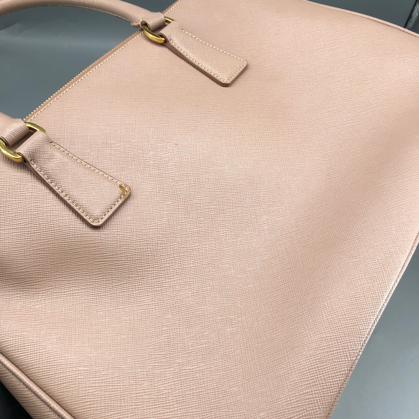 Prada Nude Saffiano Leather Galleria Large Tote Bag