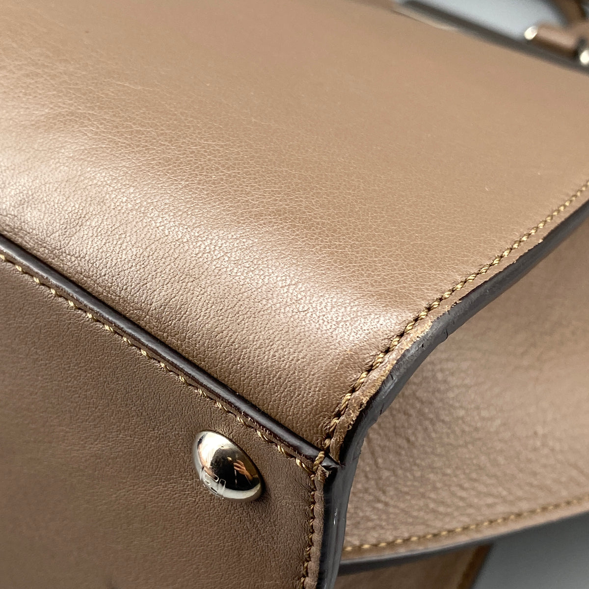 Fendi 2Jours Tote Bag Brown Leather