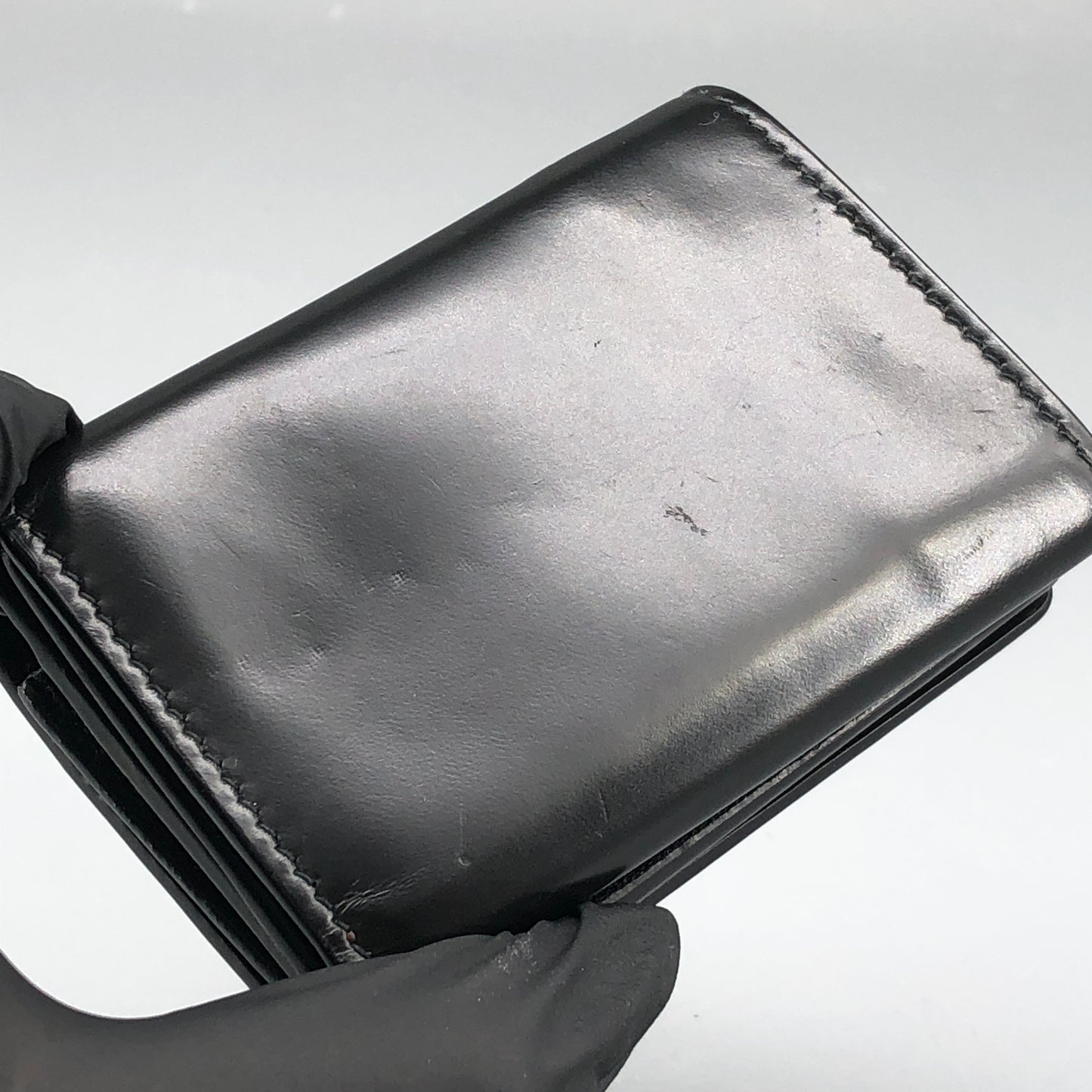 Balenciaga Black Smooth Leather Short Wallet