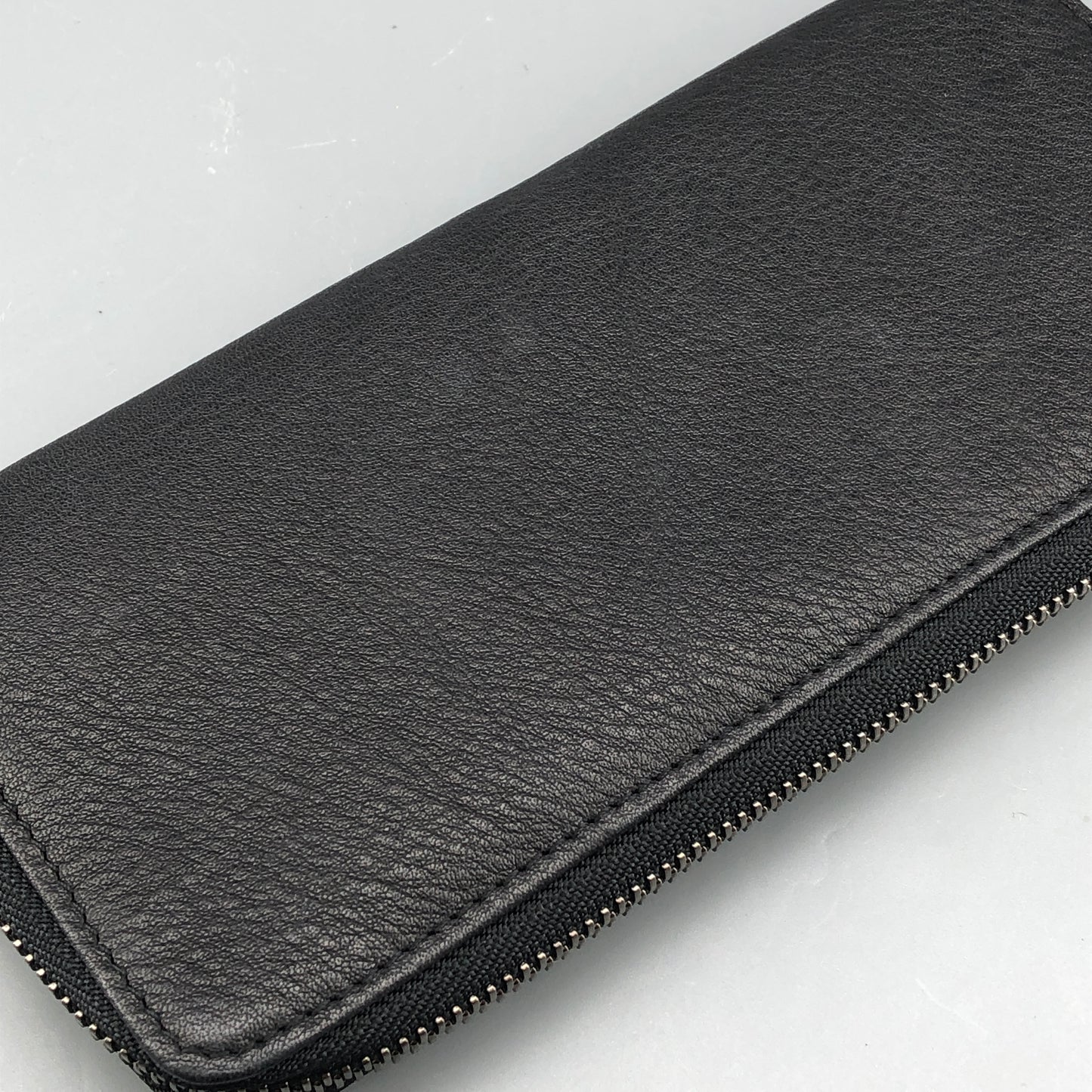 Givenchy 4G Embossed Black Leather Zip Around Long Wallet