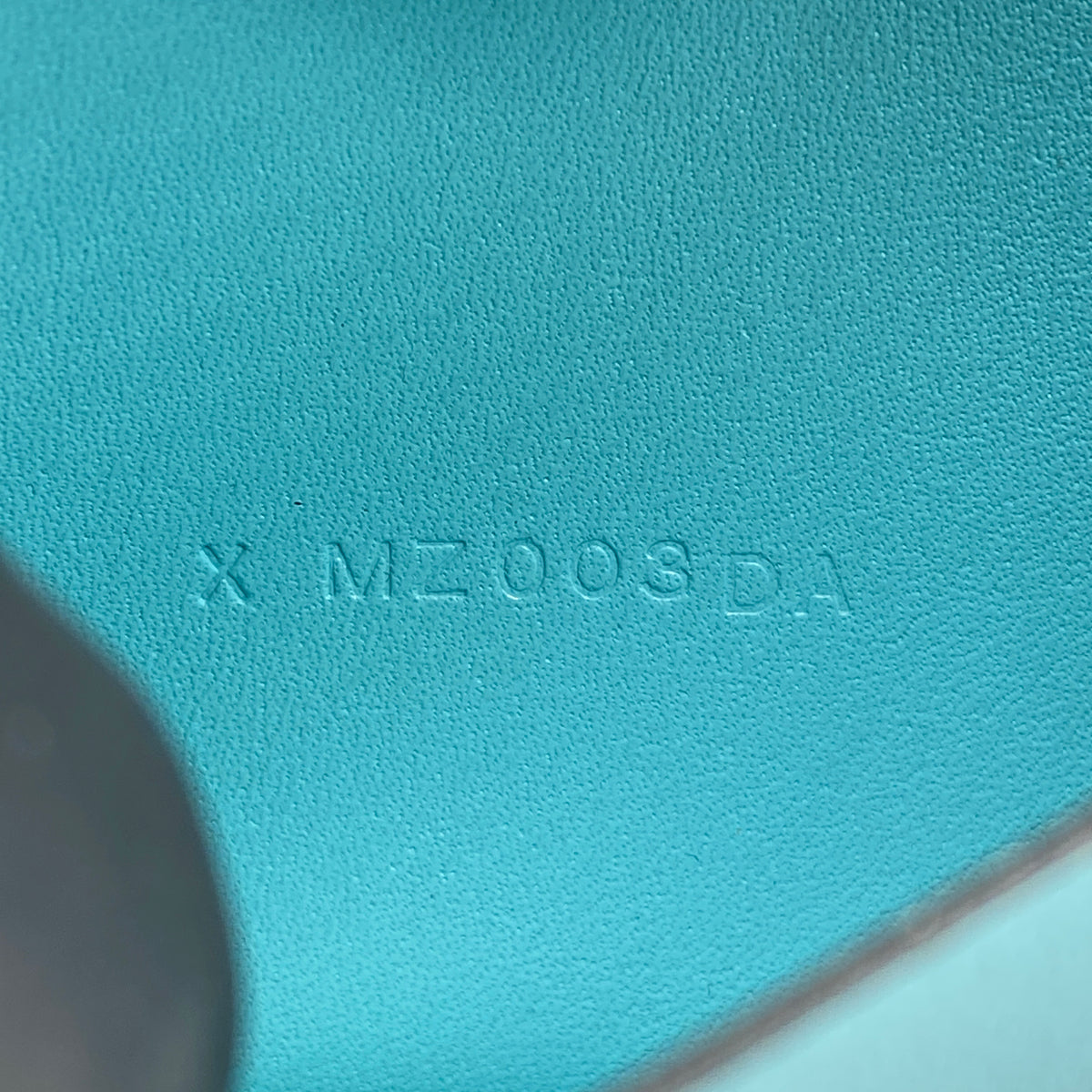 Hermes Bearn Compact card holder Tiffany Blue with Lizard leather strap