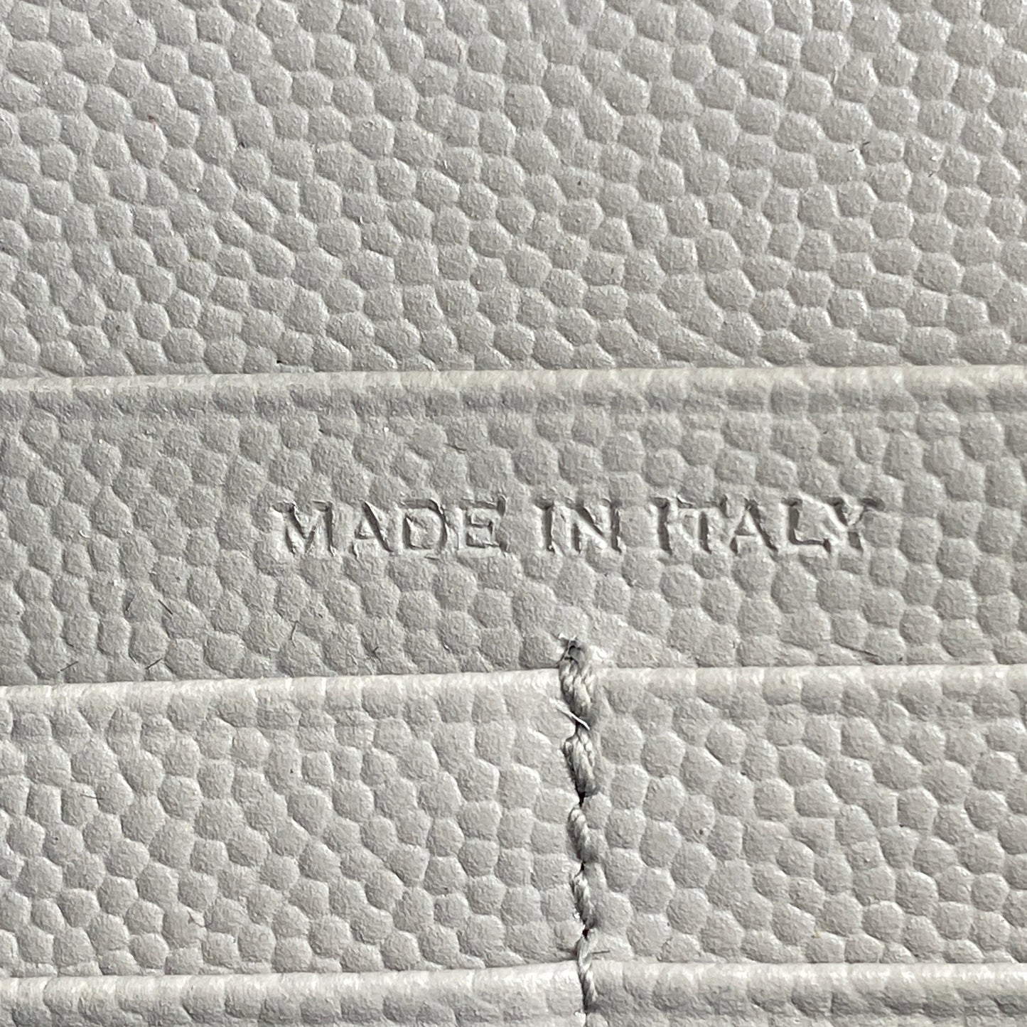 Saint Laurent Light Grey Chevron‑Quilted Long Wallet