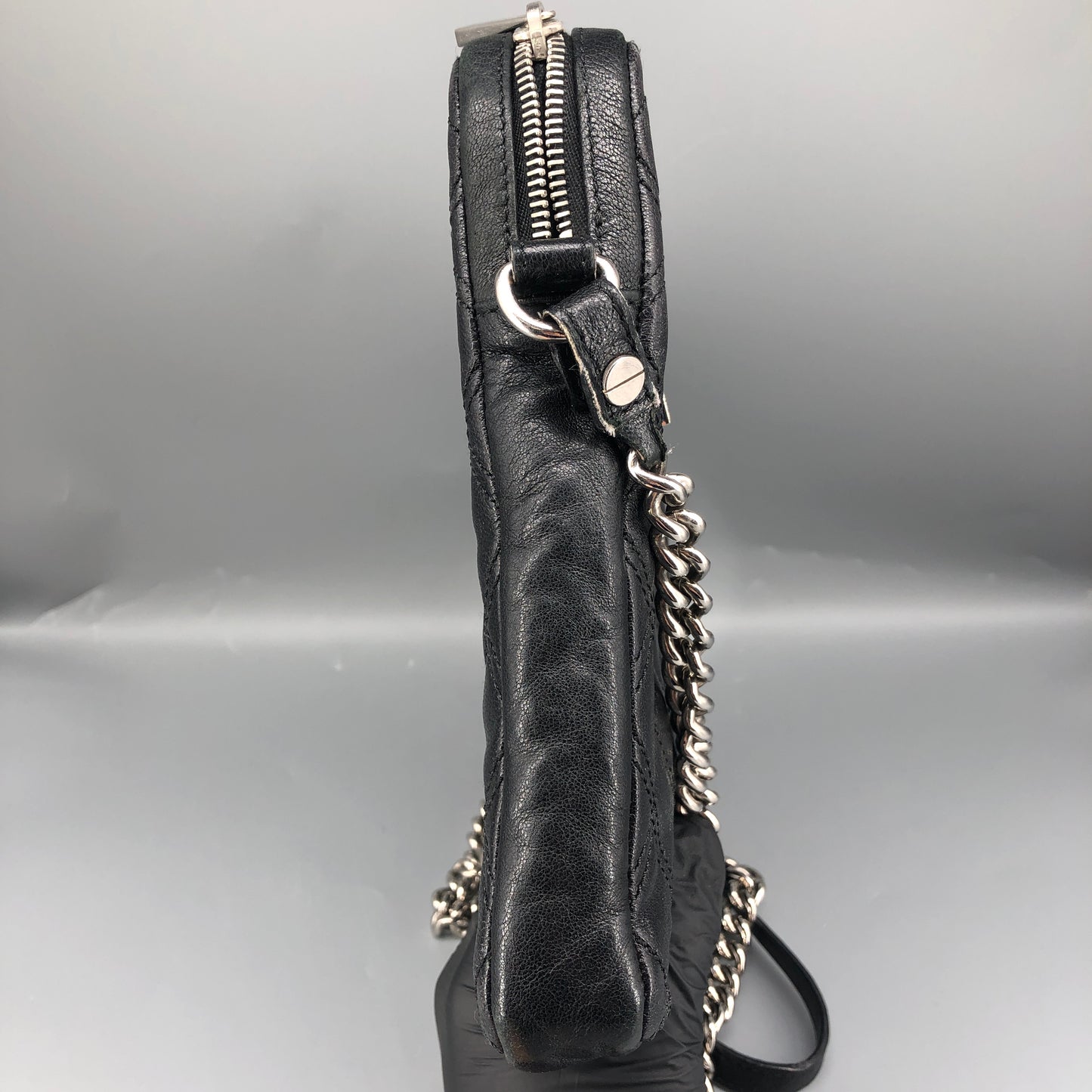 Marc Jacobs Quilted Leather Chain Crossbody Bag Black