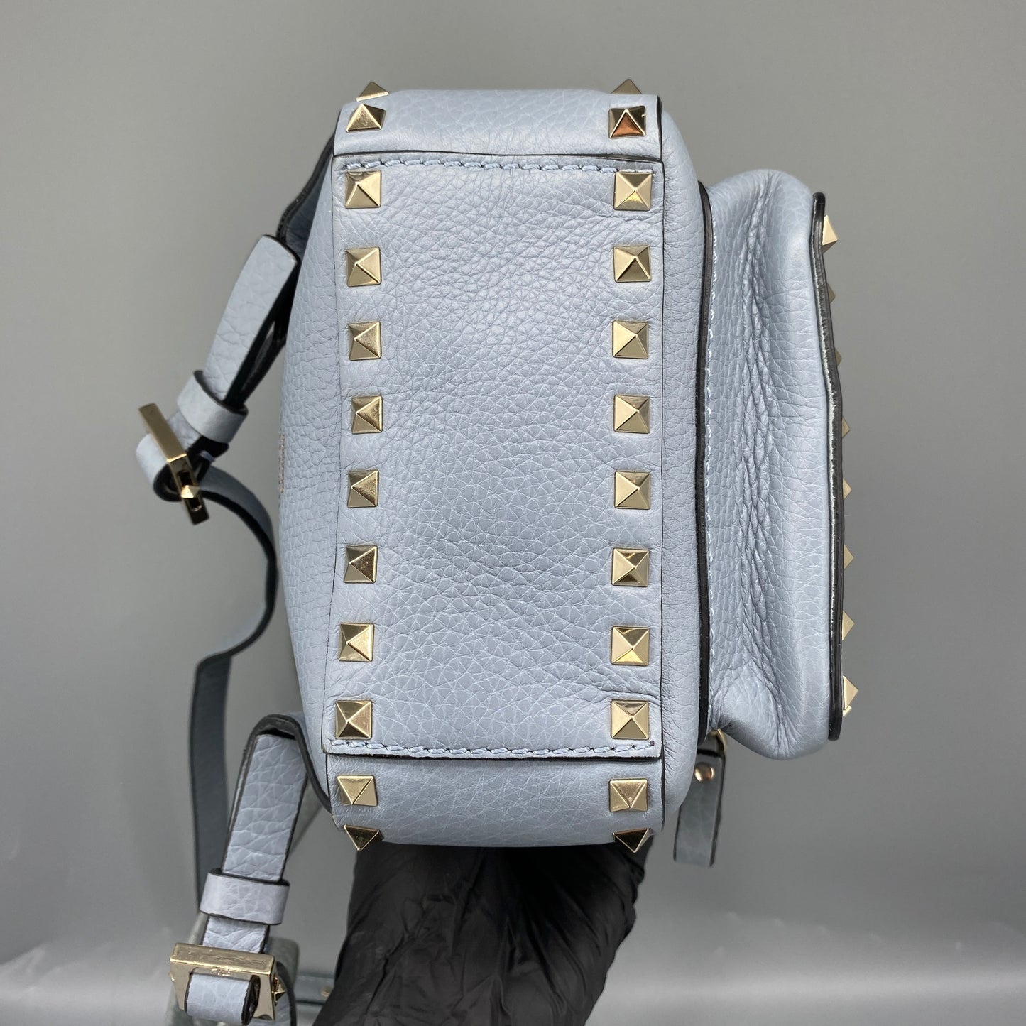 Valentino Slate Blue Rockstud Backpack