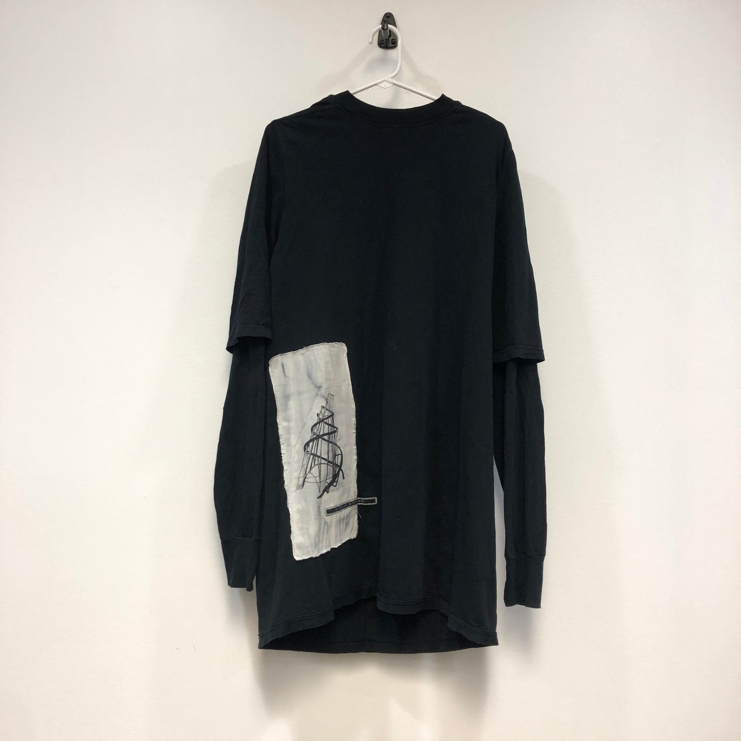 Dark Show Black Long Sleeve Graphic Print Tee Size S