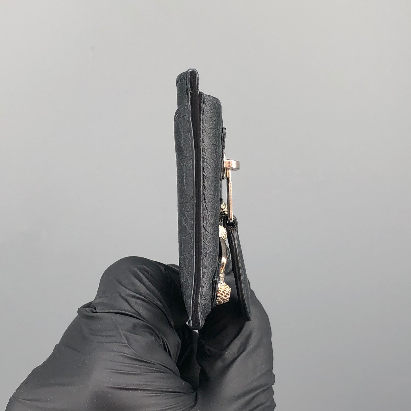 Balenciaga Classic City Zip Card Holder Black Leather