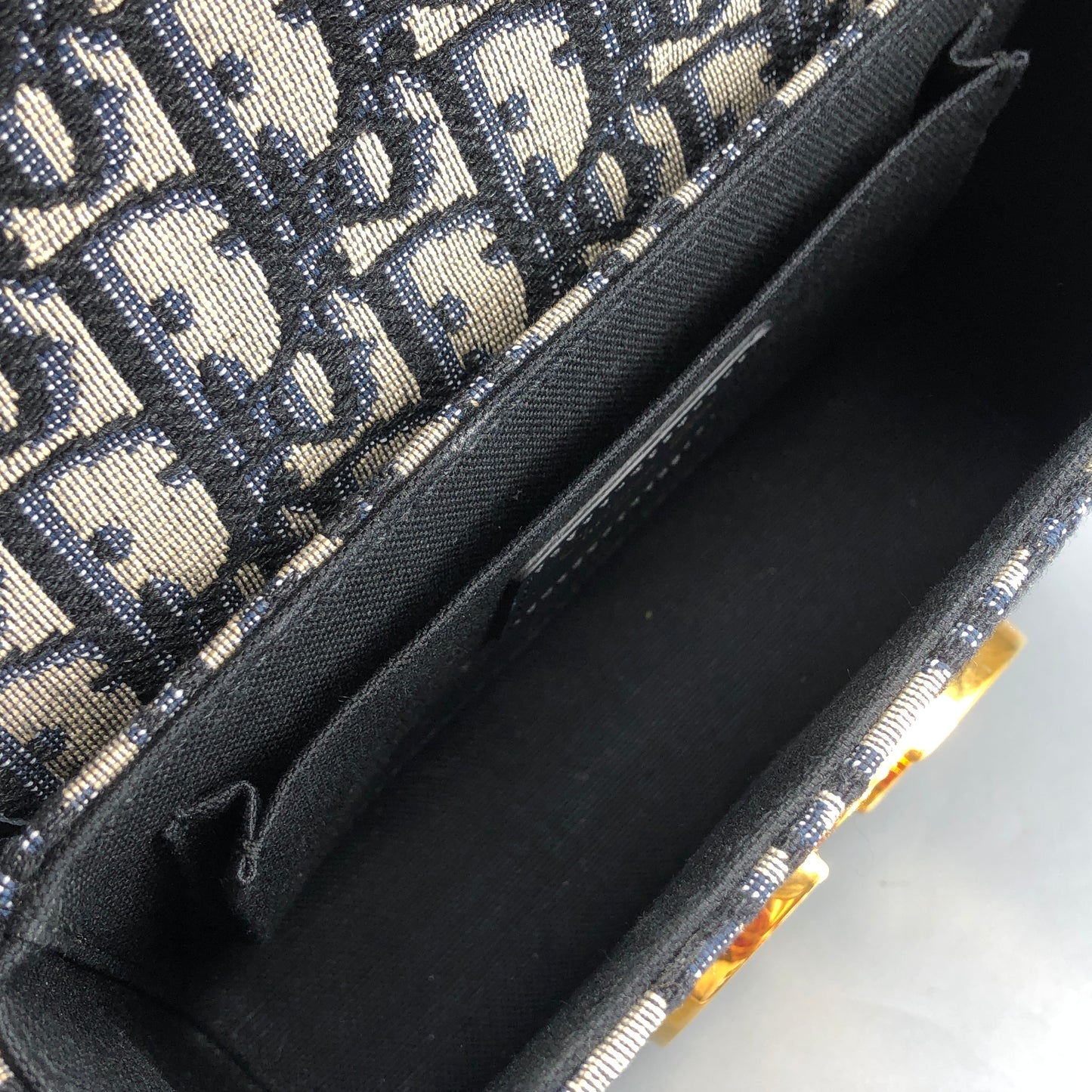Christian Dior Mini 30 Montaigne Box Bag Grey/navy/black