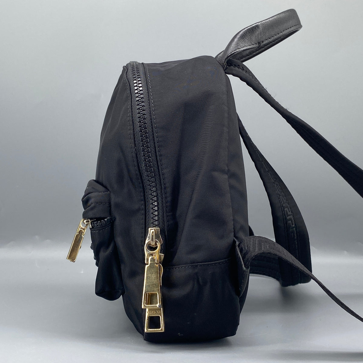 Versace Medusa Logo Mini Backpack Black Nylon