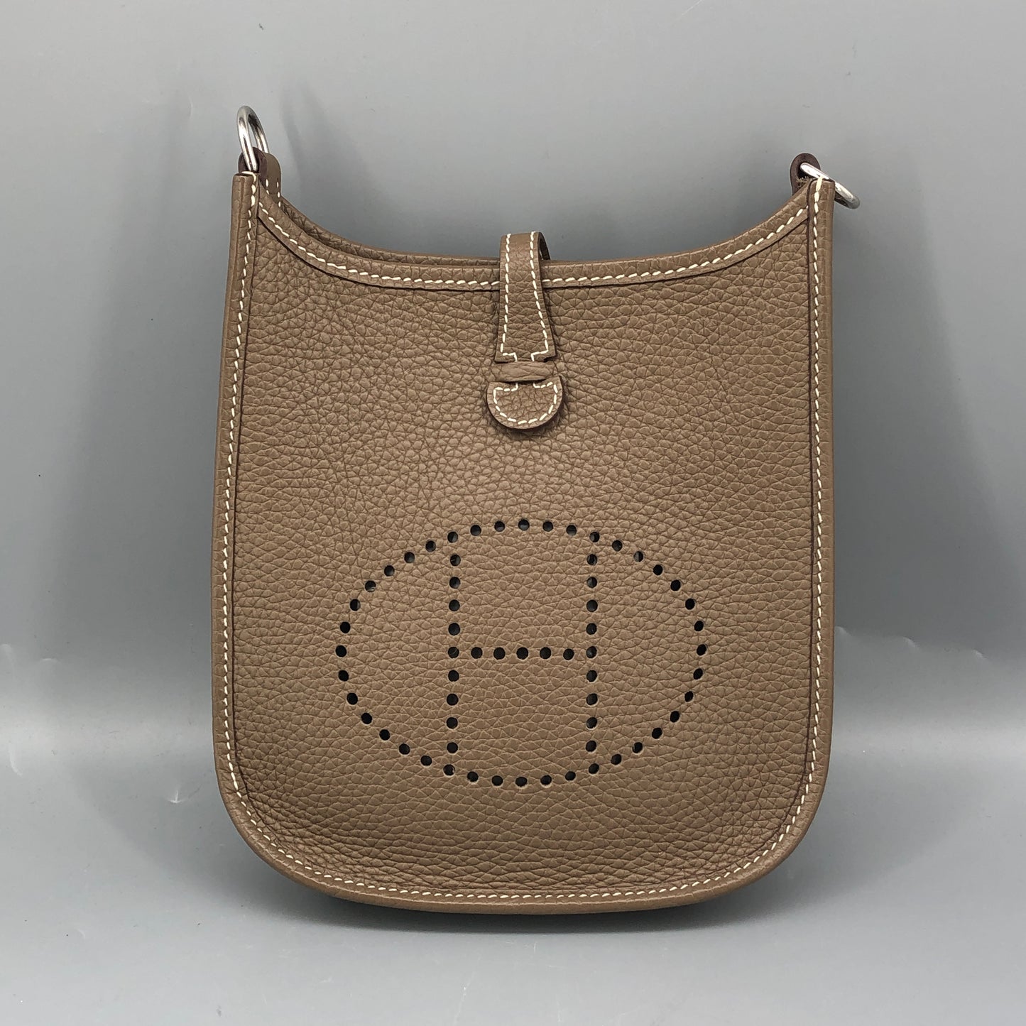 Hermes Mini Evelyne Bag 2021 Etoupe Color
