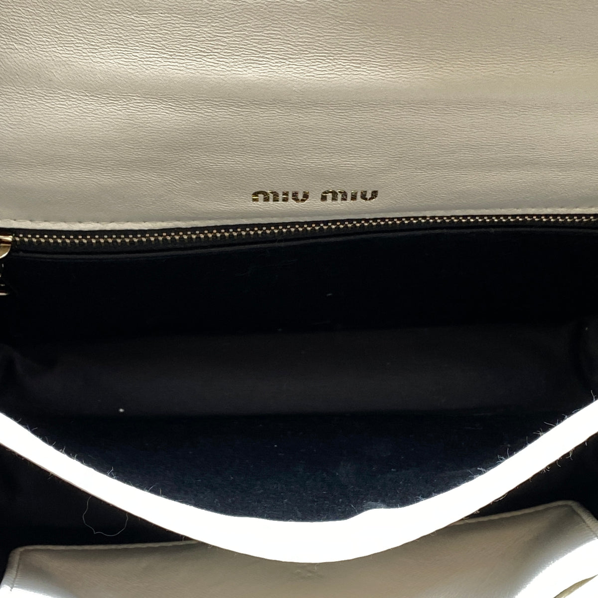 Miu Miu Confidential Matelassé  Crossbody Bag White Leather