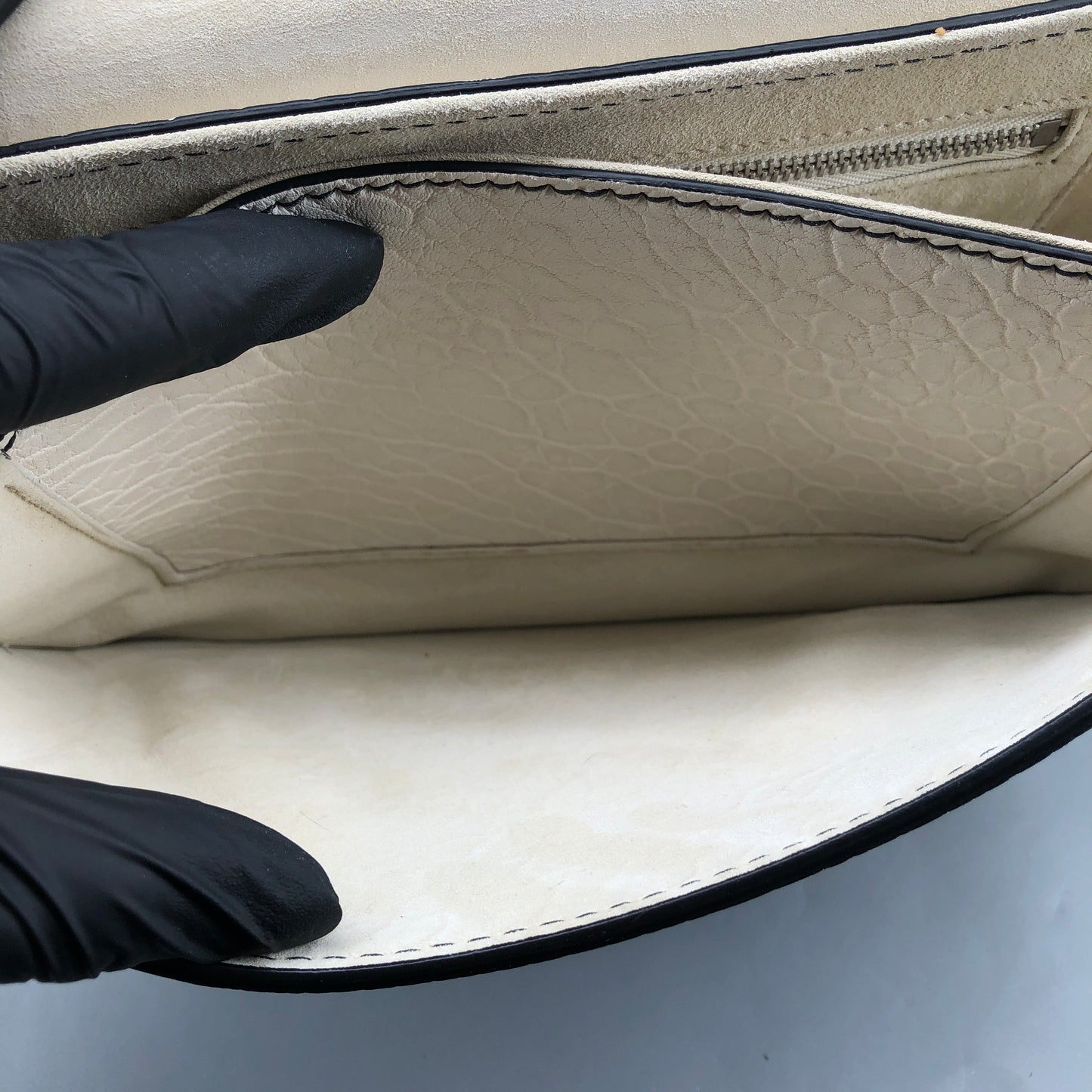 Christian Dior Dio(r)evolution Cream Grained Calfskin shoulder Bag
