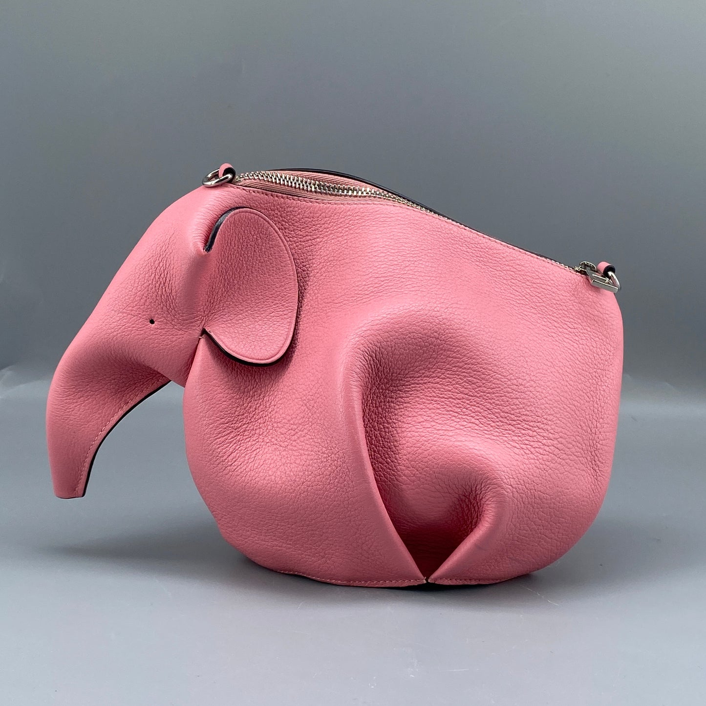 Loewe Pink Leather Elephant Crossbody Bag