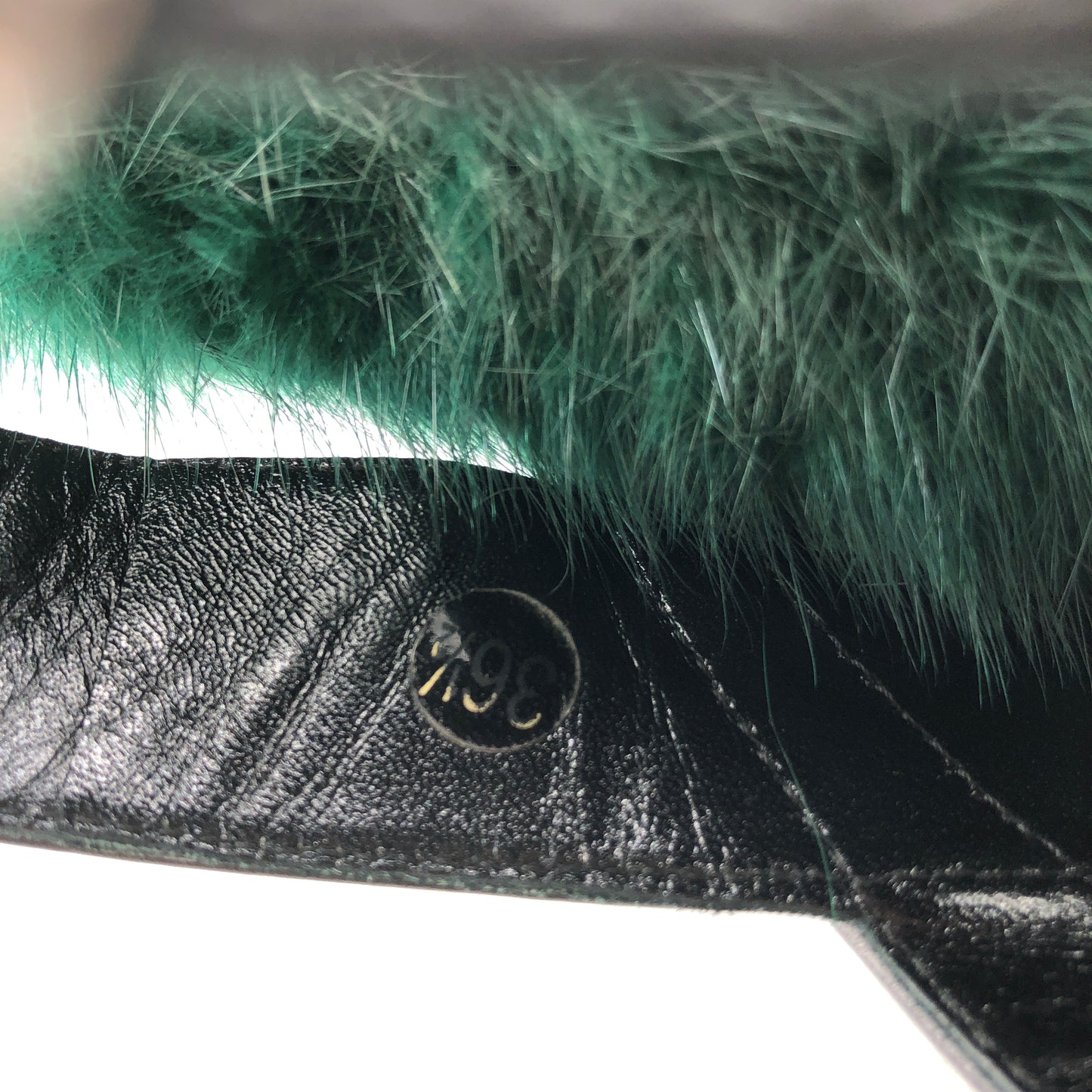 Marni Women's Fussbett Fur-Lined Sandals 36.5 Black/Green