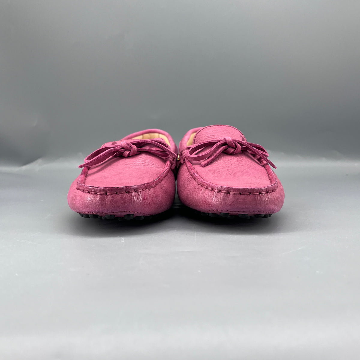 Tod's Pink Leather Driving Loafers size 37