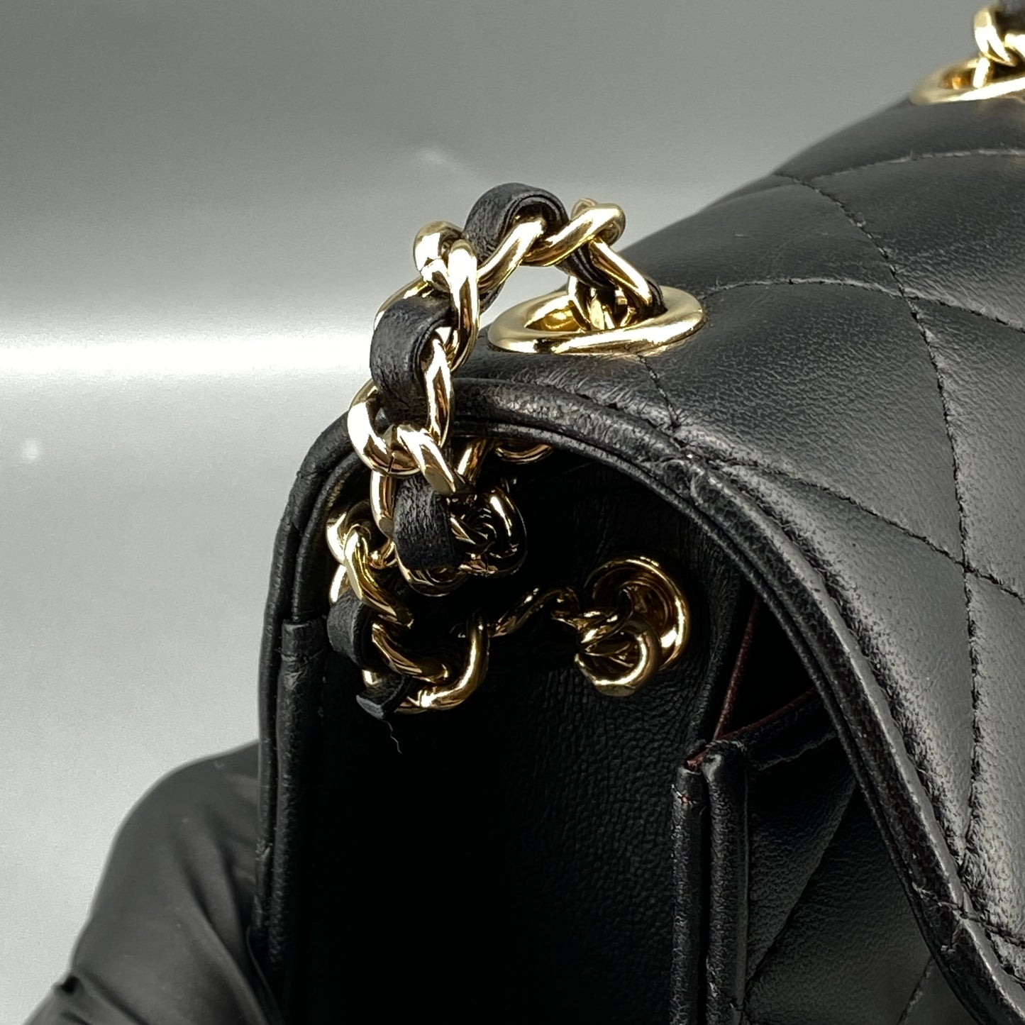 Chanel Black Quilted Lambskin Mini Phone Crossbody Bag