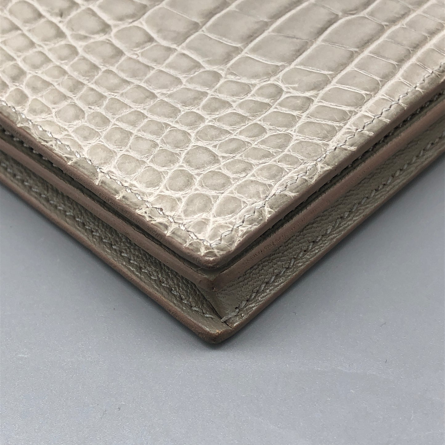 Hermes Grey Alligator Long Wallet