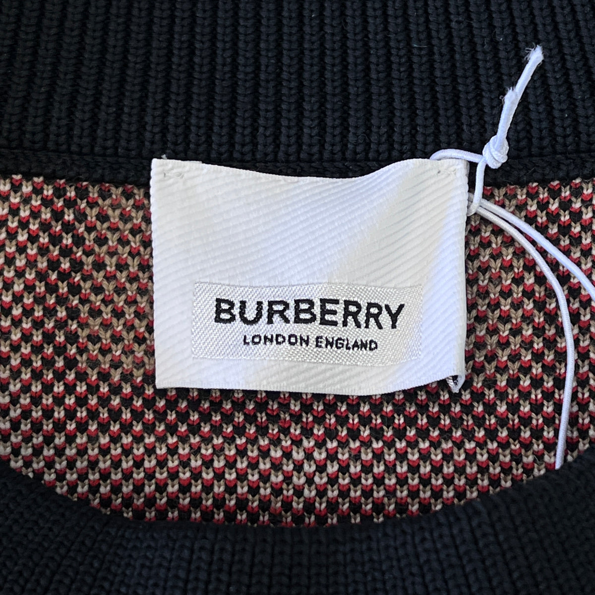 Burberry Tan Vintage Check Crewneck Knit Sweater Size S