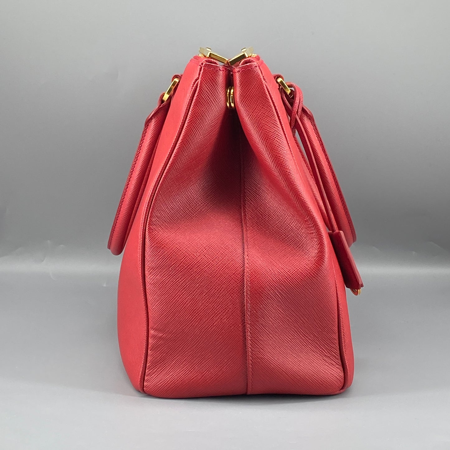 Prada Red Saffiano Leather Galleria Bag