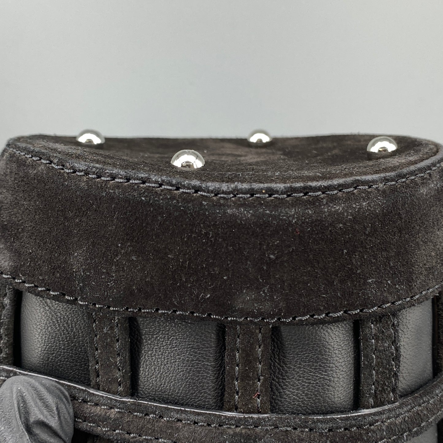 Alexander Wang Black Grid Mini Bucket Bag