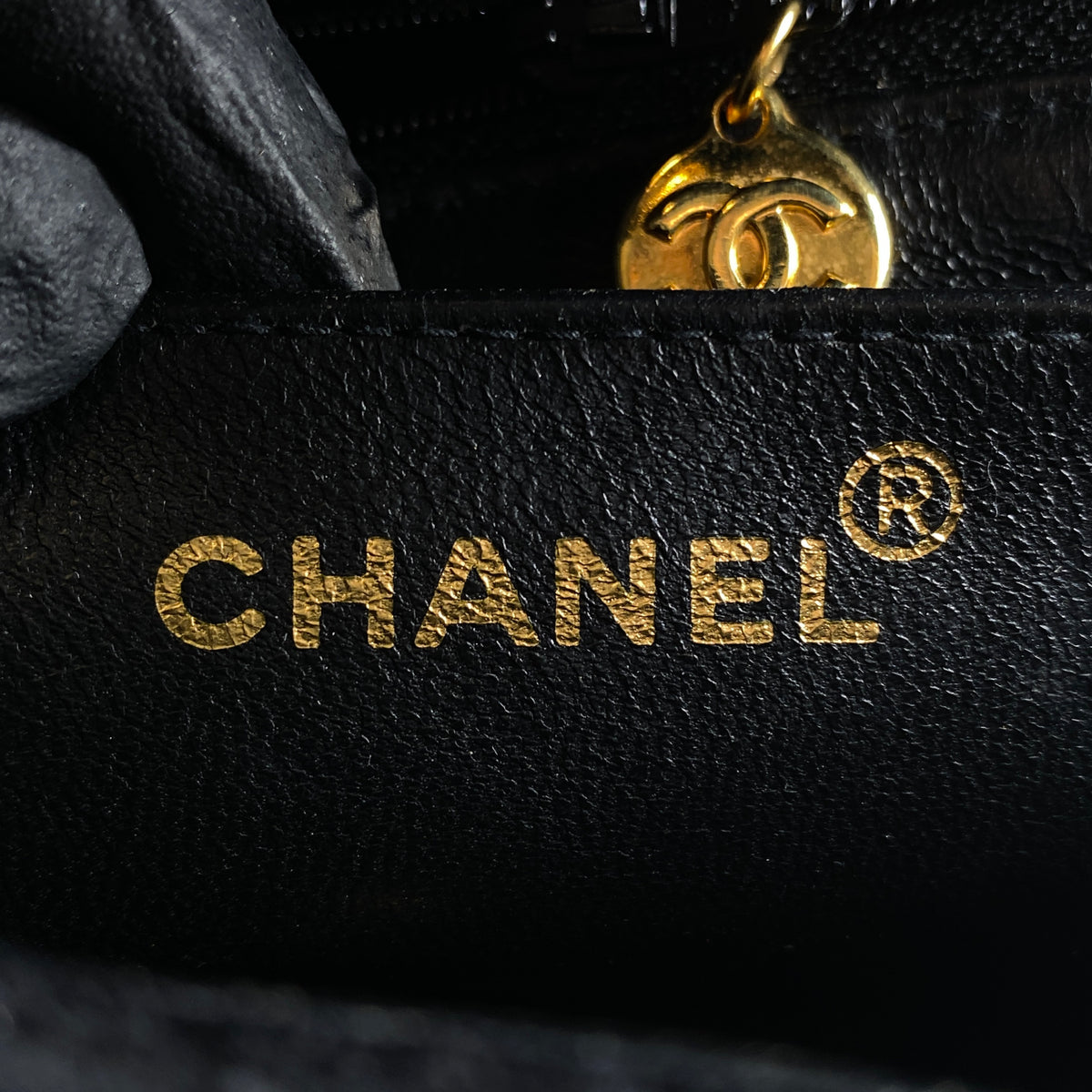 Chanel Vintage Black Velvet Quilted Shoulder Bag