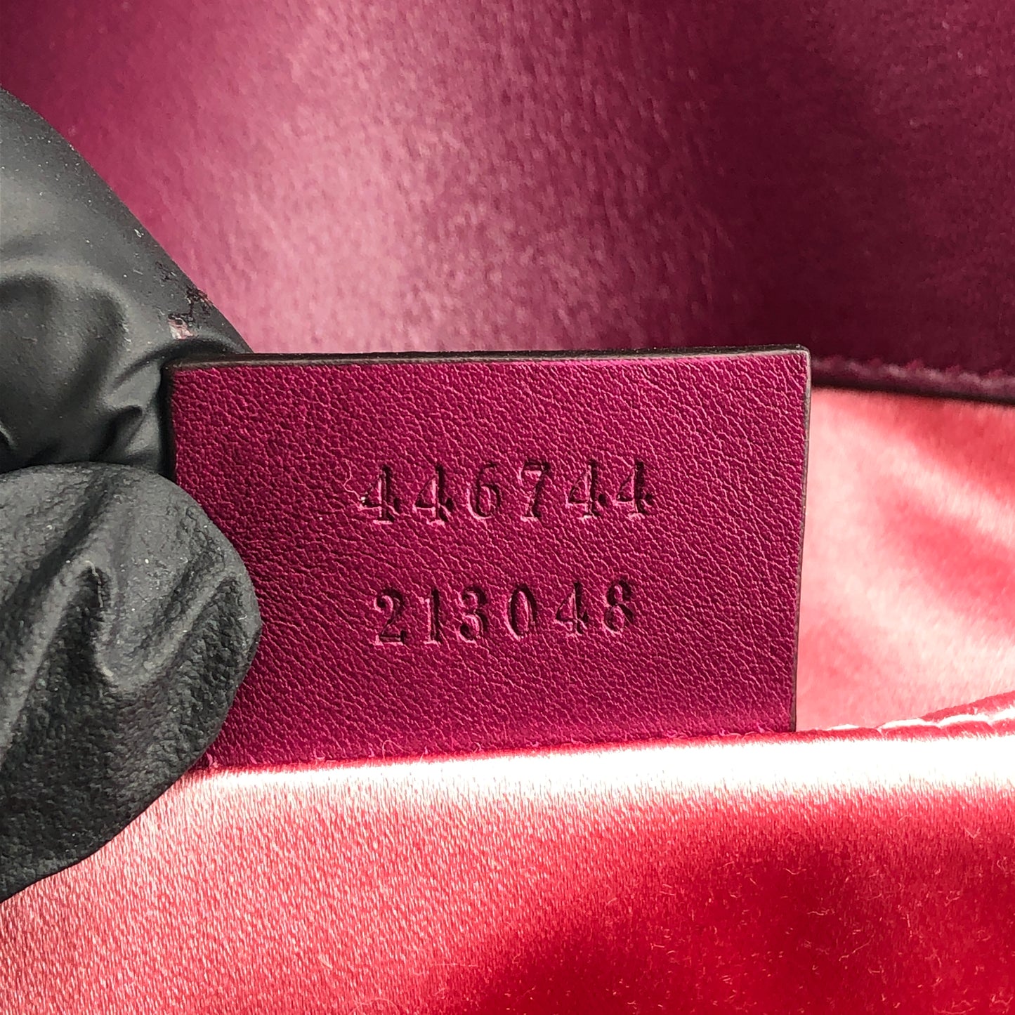 Gucci Marmont Fuchsia Velvet Matelasse Chain Shoulder Bag
