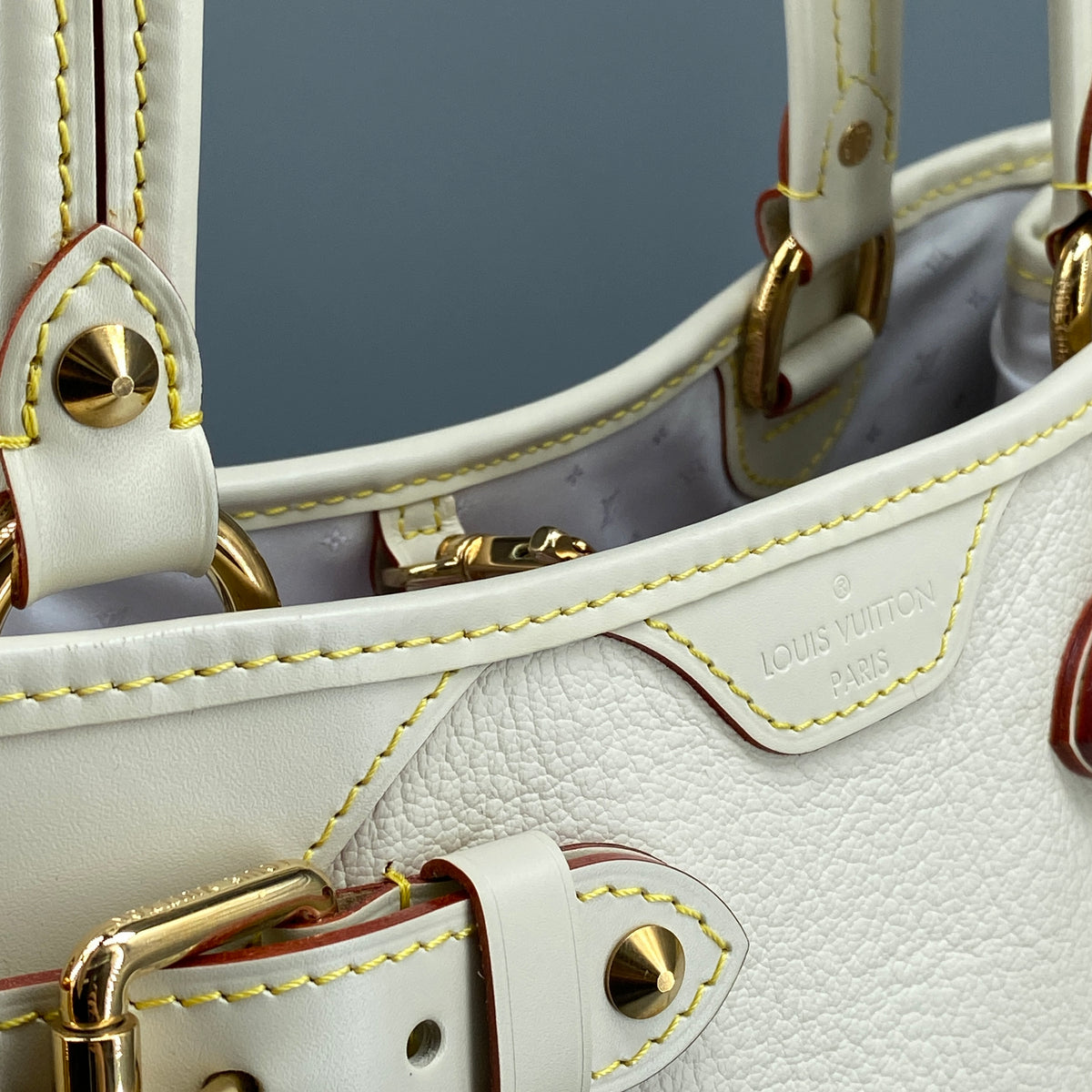 Louis Vuitton Cream Suhali Leather Le Majestueux Tote Bag