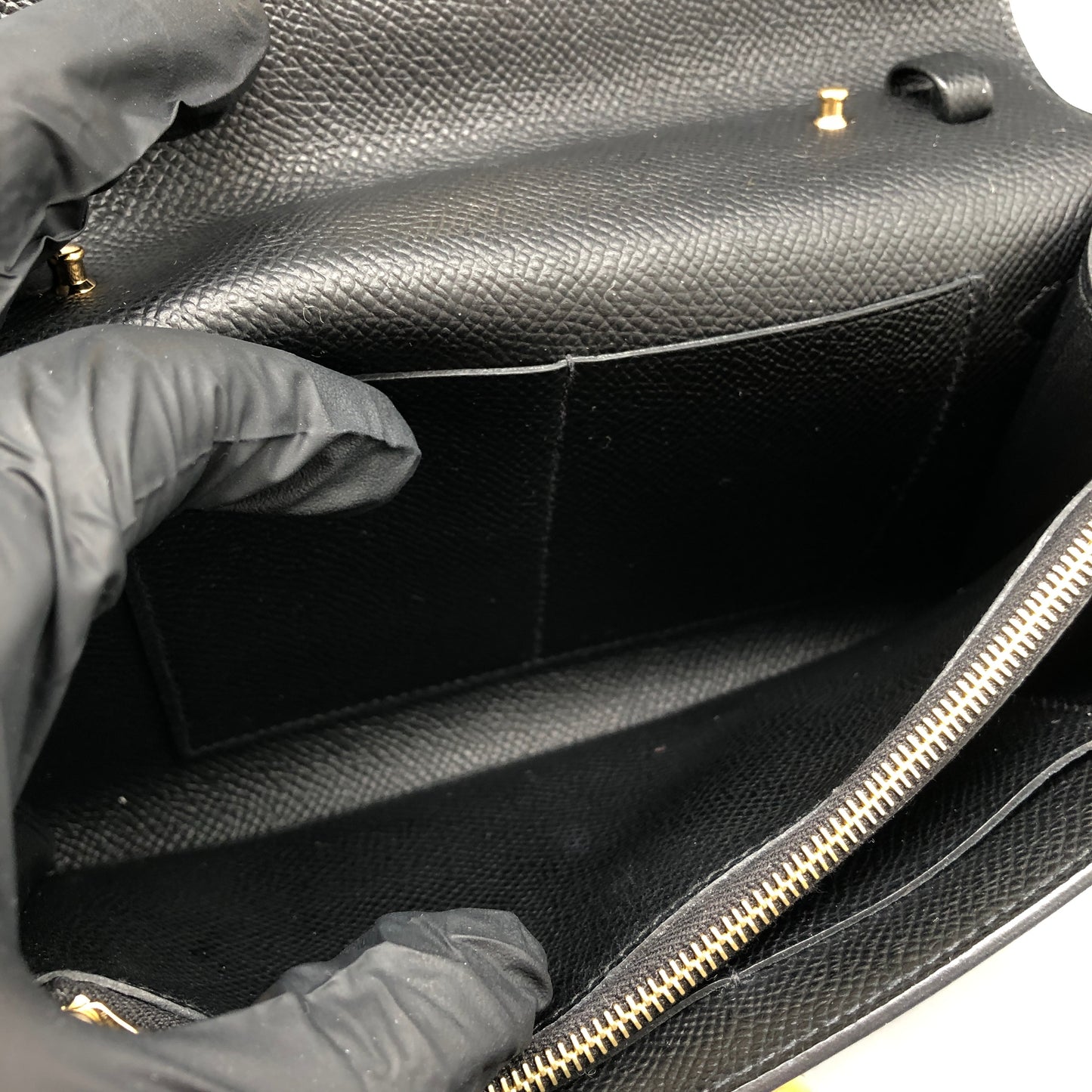 Hermes Kelly To Go Epsom 2022 Black and Gold hardware