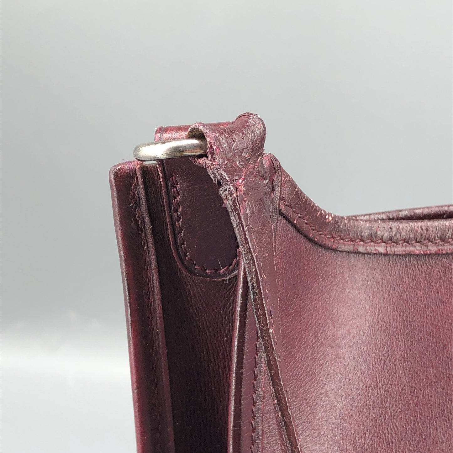 Hermes TPM Mini Evelyne I Bag Dark Red Box Calf Year 2002