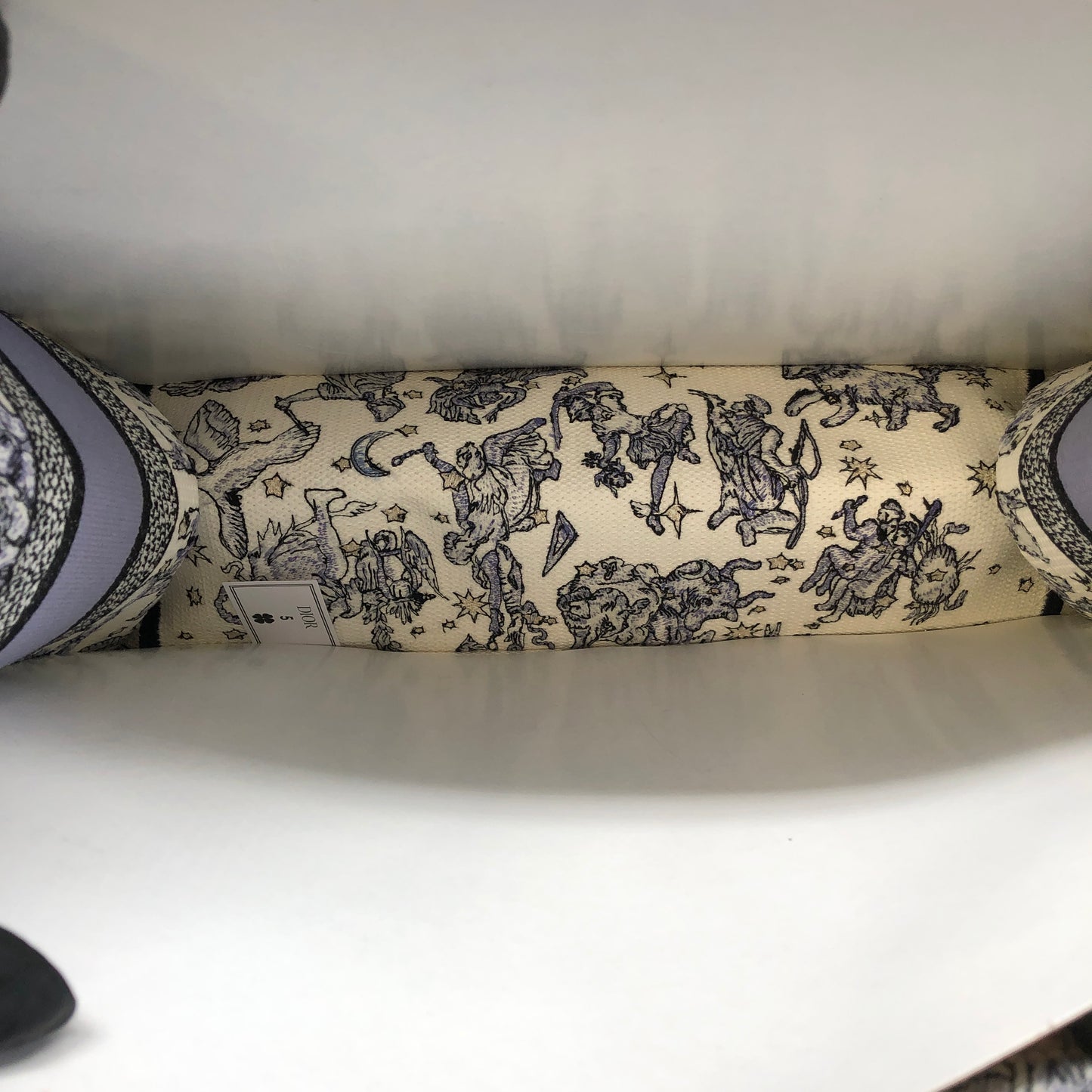 Christian Dior Violet/White Tarot Print Book Tote Bag