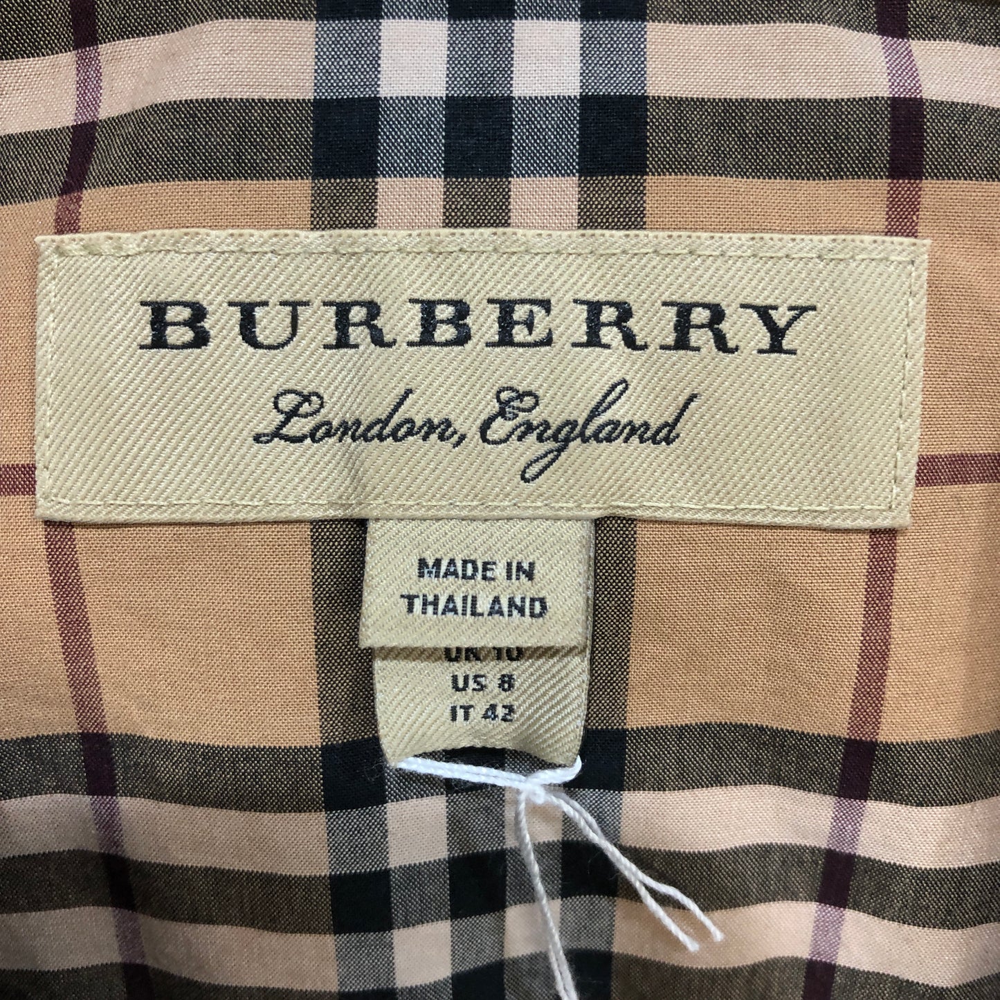 Burberry Nova Check Button-Up Shirt Size US 8