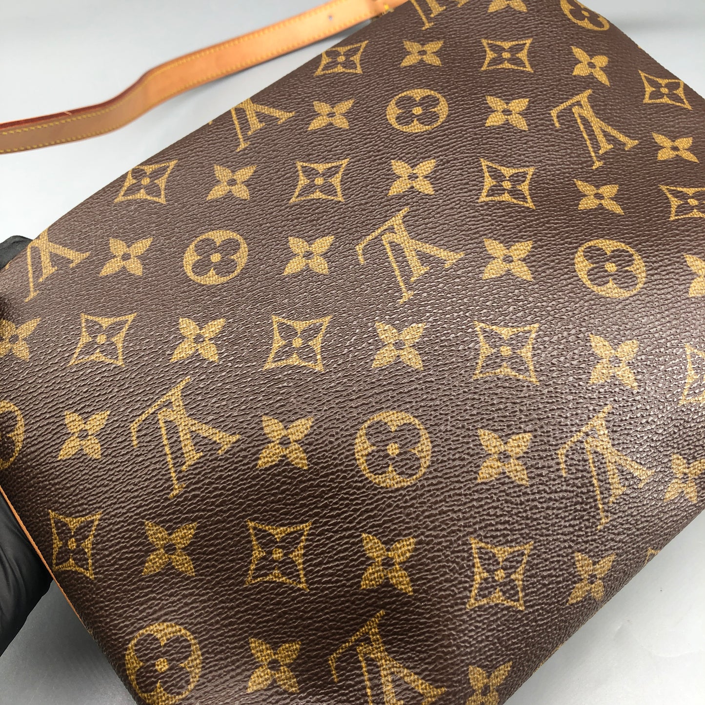 Louis Vuitton Monogram Musette Tango Crossbody Bag Brown