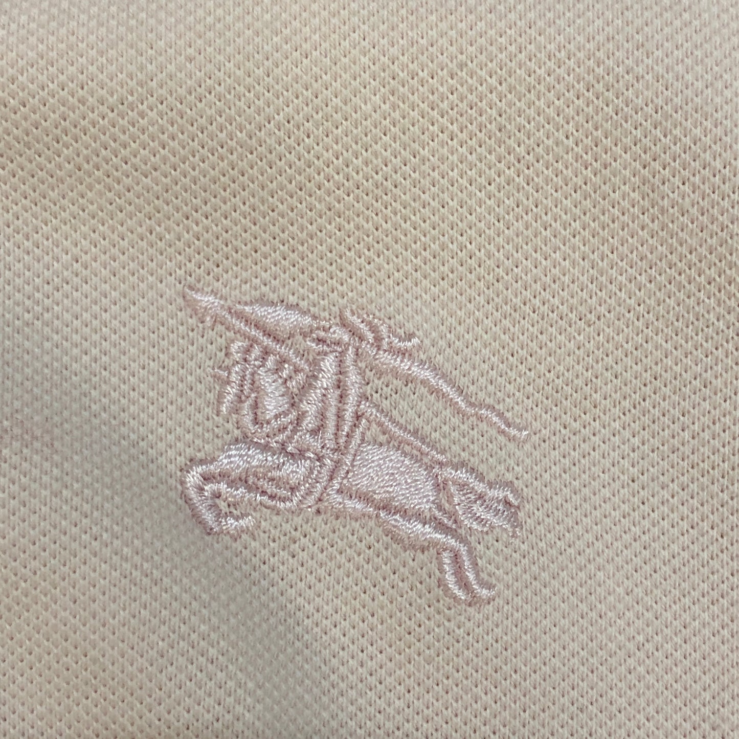 Burberry Vintage Check Collar Horse Embroidery Pique Polo Shirt Size S Pink Black Khaki Color Matching