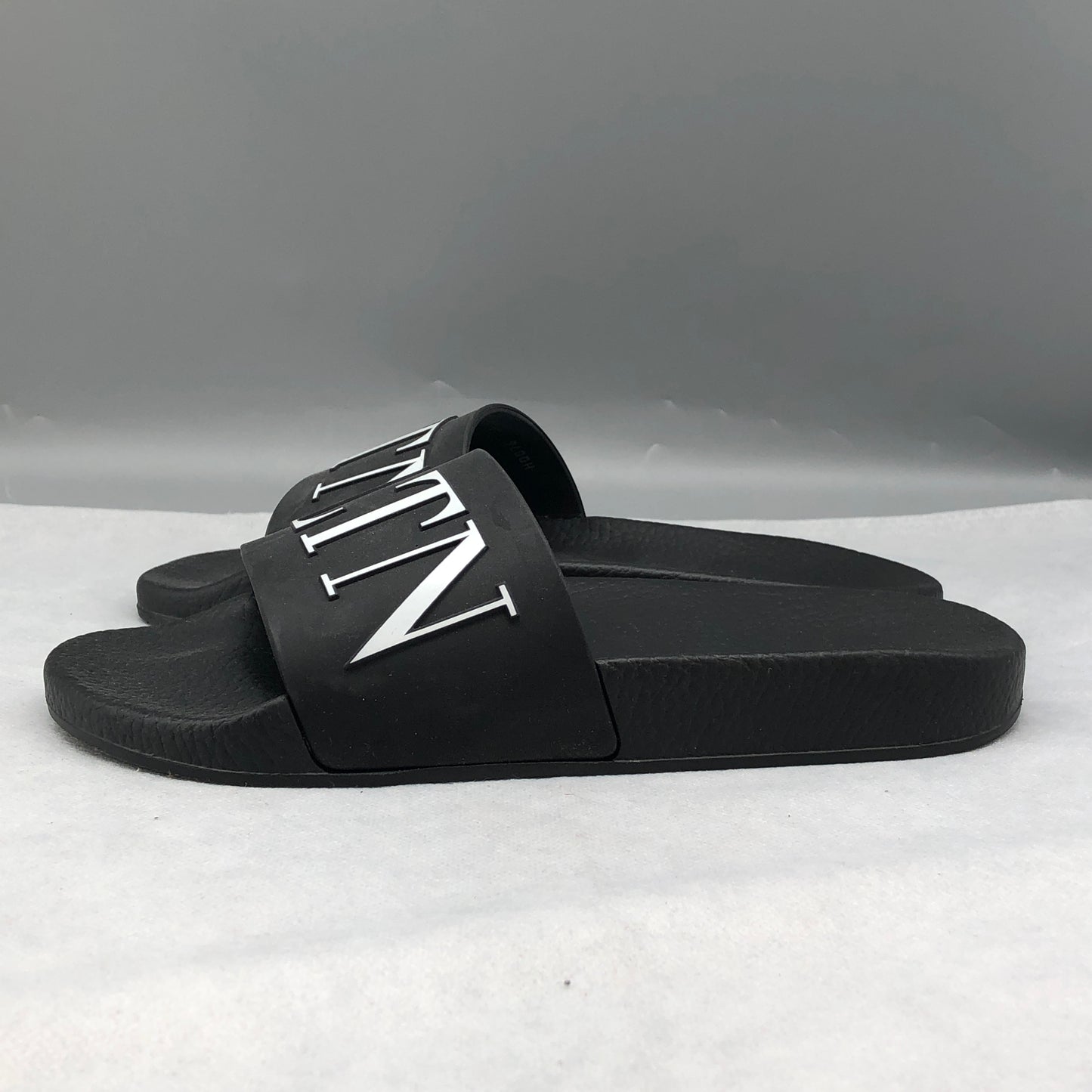 Valentino Black VLTN Slide Sandals Size 38