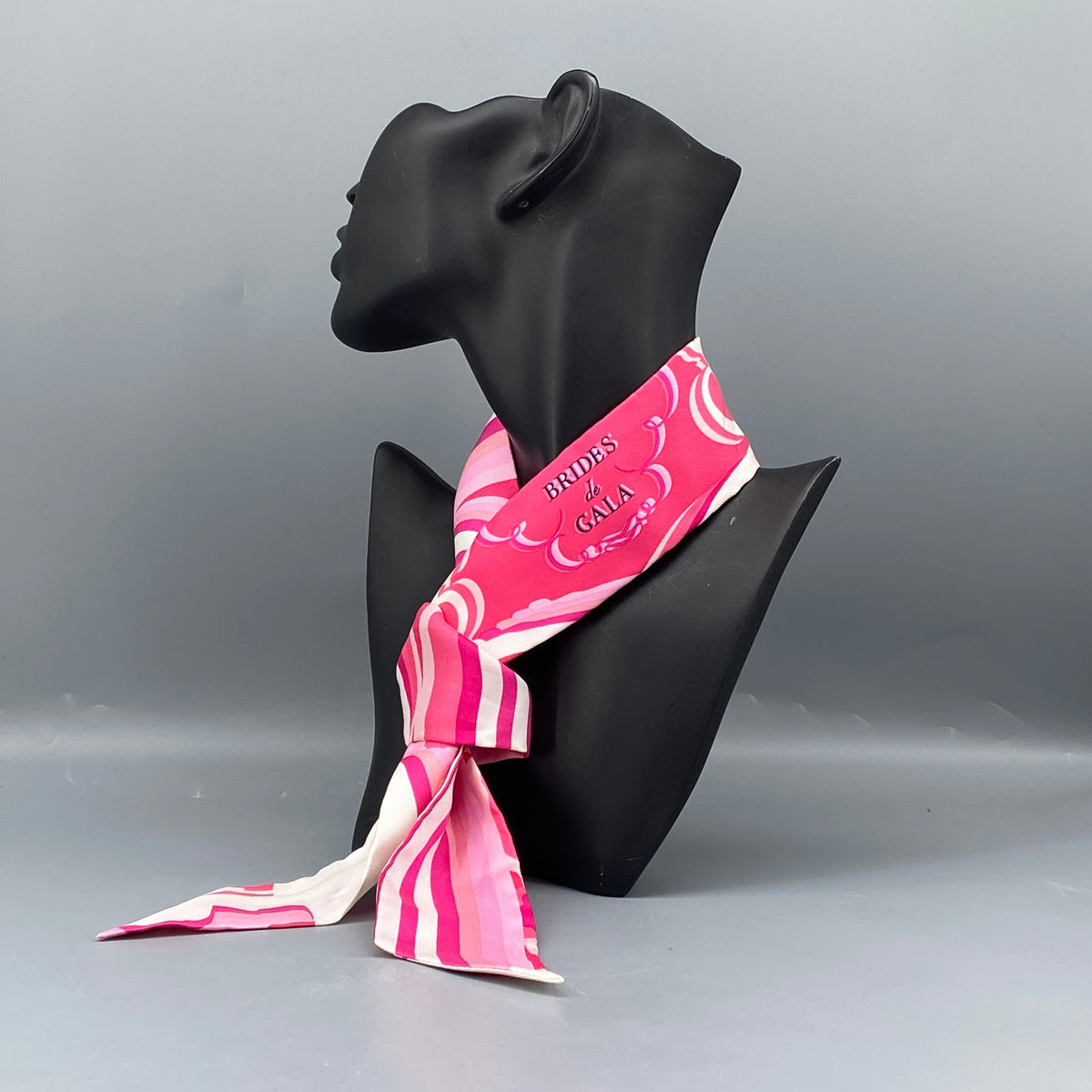 Hermes Twilly Silk Scarf Pink