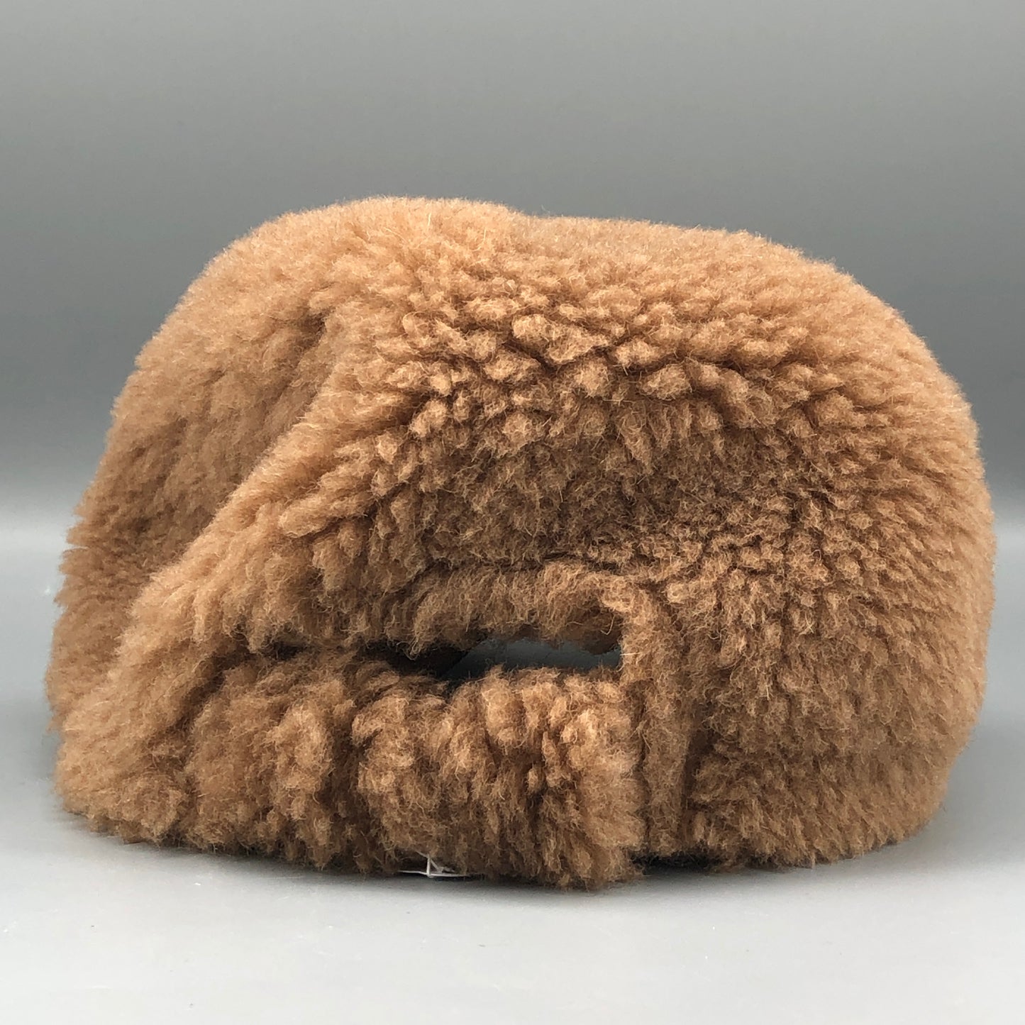 Intrend Brown Fuzzy Teddy Fleece Baseball Cap Size 58cm