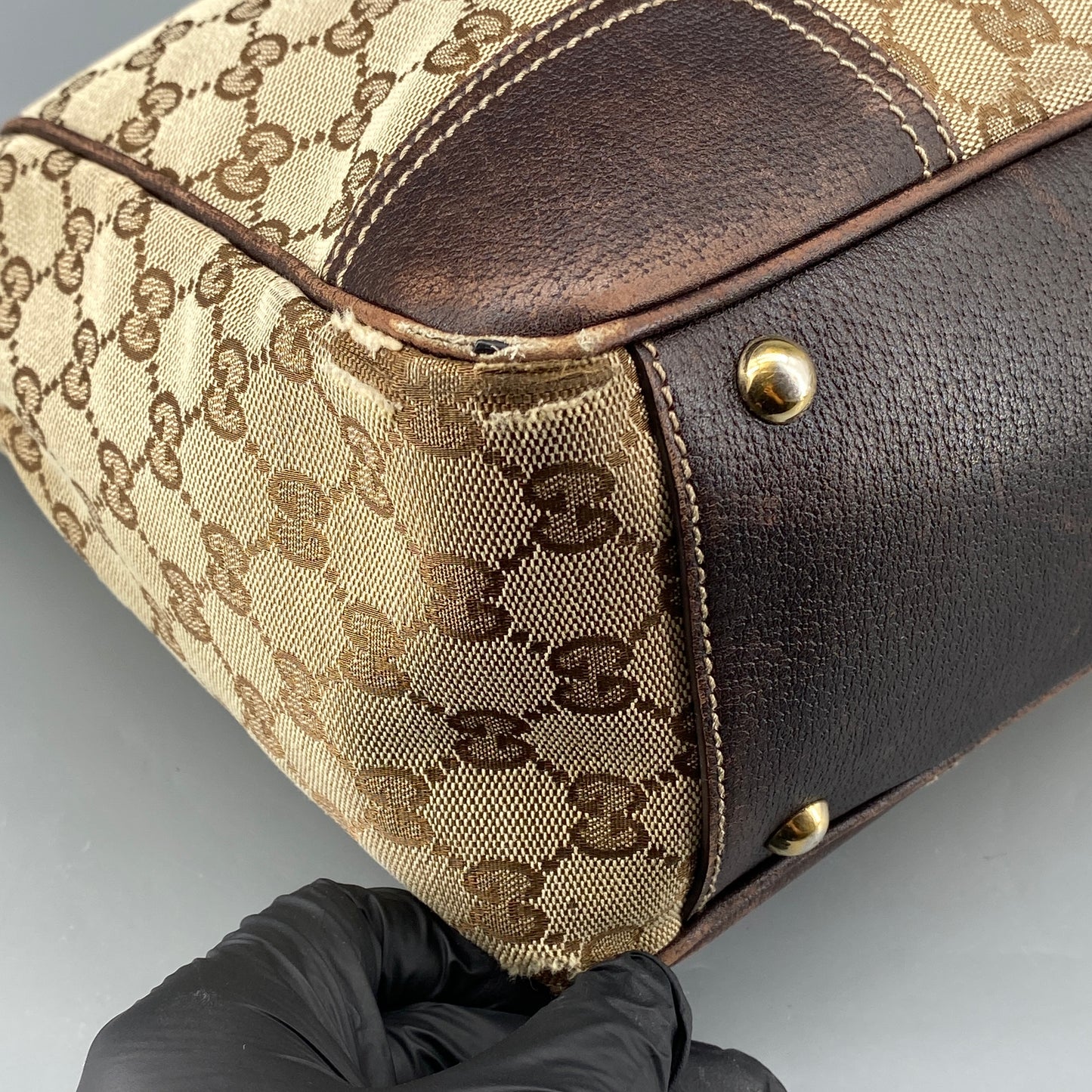 Gucci GG Canvas Handbag Beige/Brown