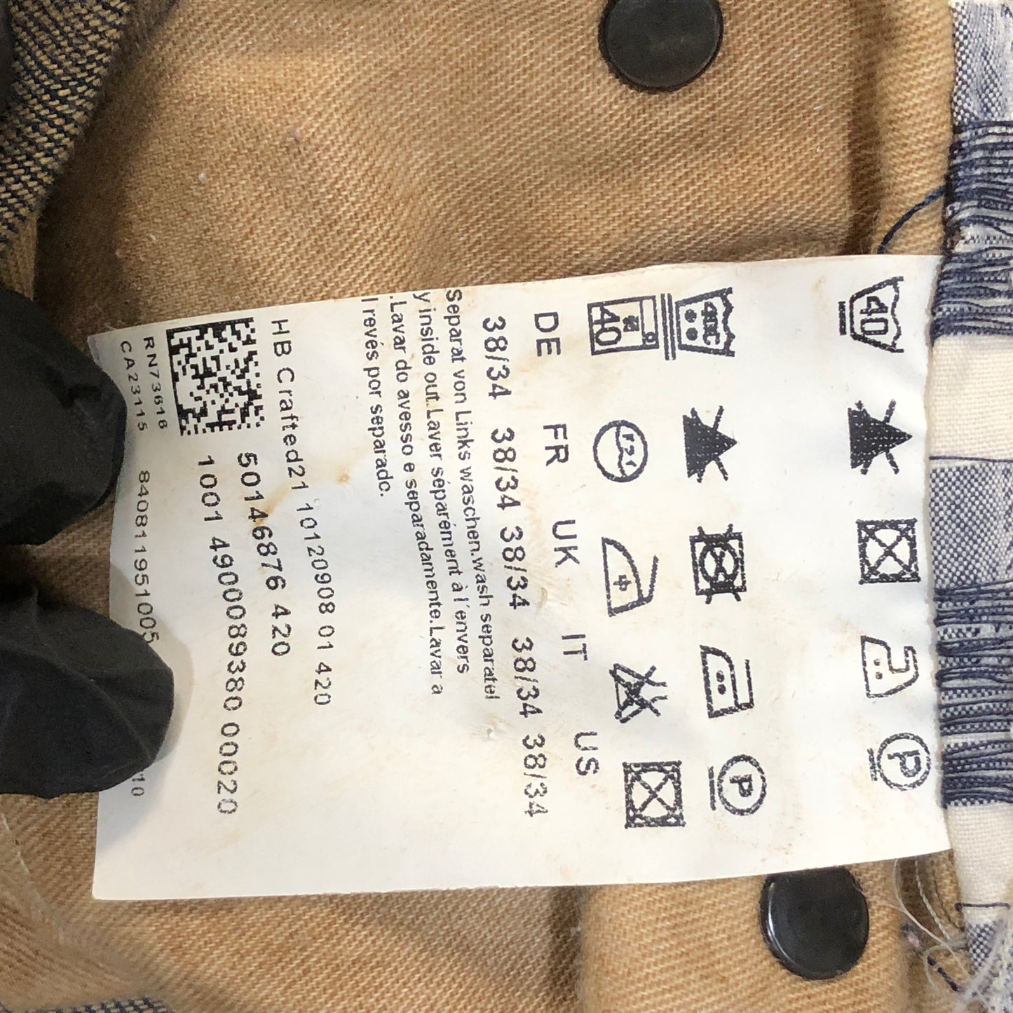 Hugo Boss Washed Straight Denim Jeans  W38 L34