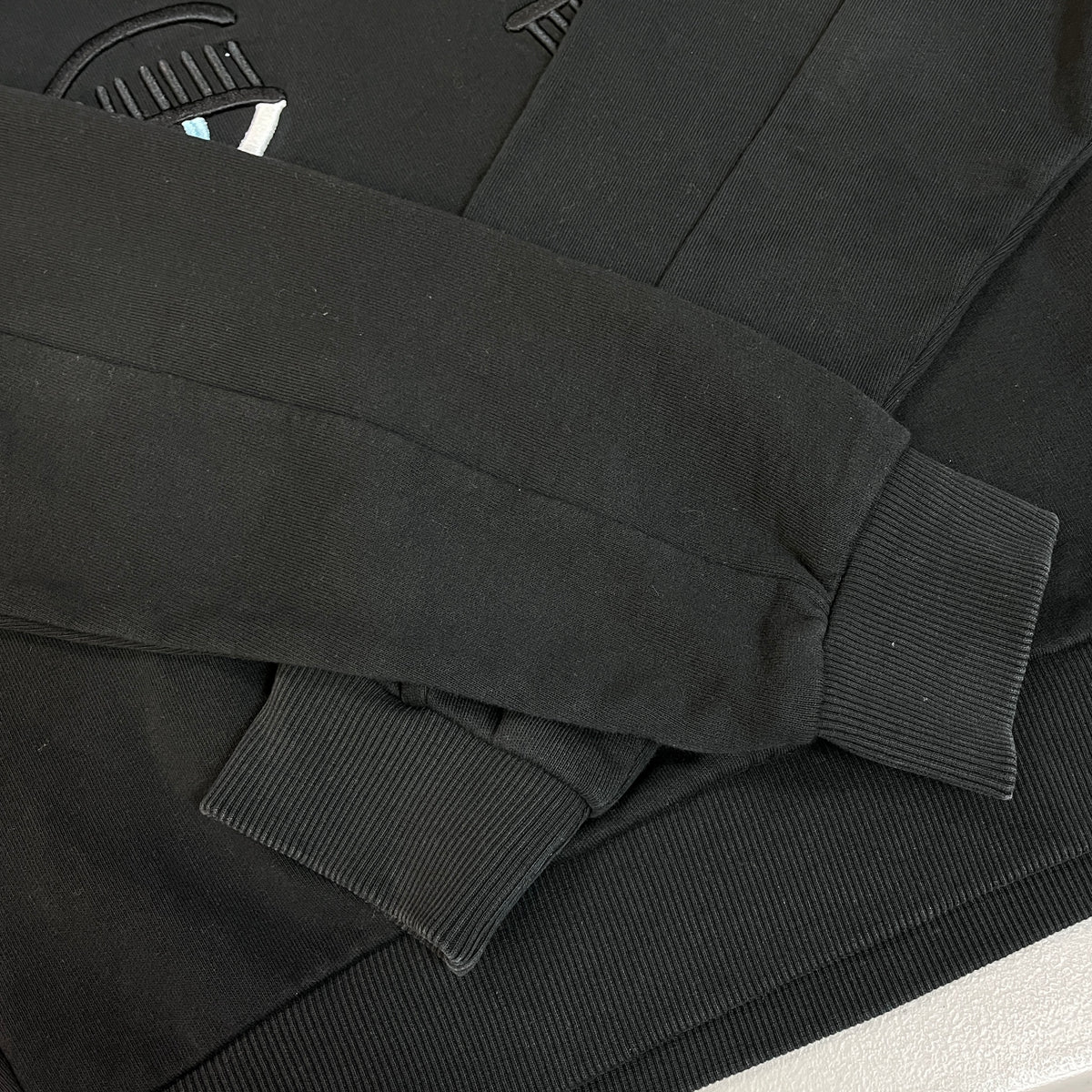 Chiara Ferrari Black Cropped Sweatshirt Size L