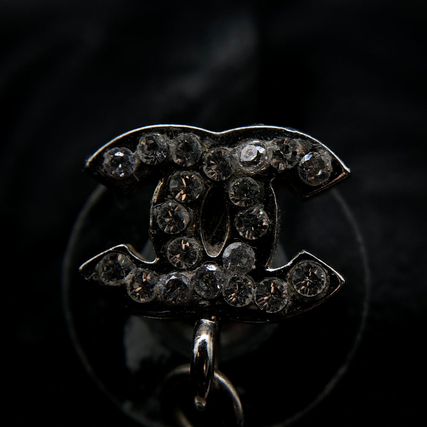 Chanel Pearl & Crystal CC Drop Earrings
