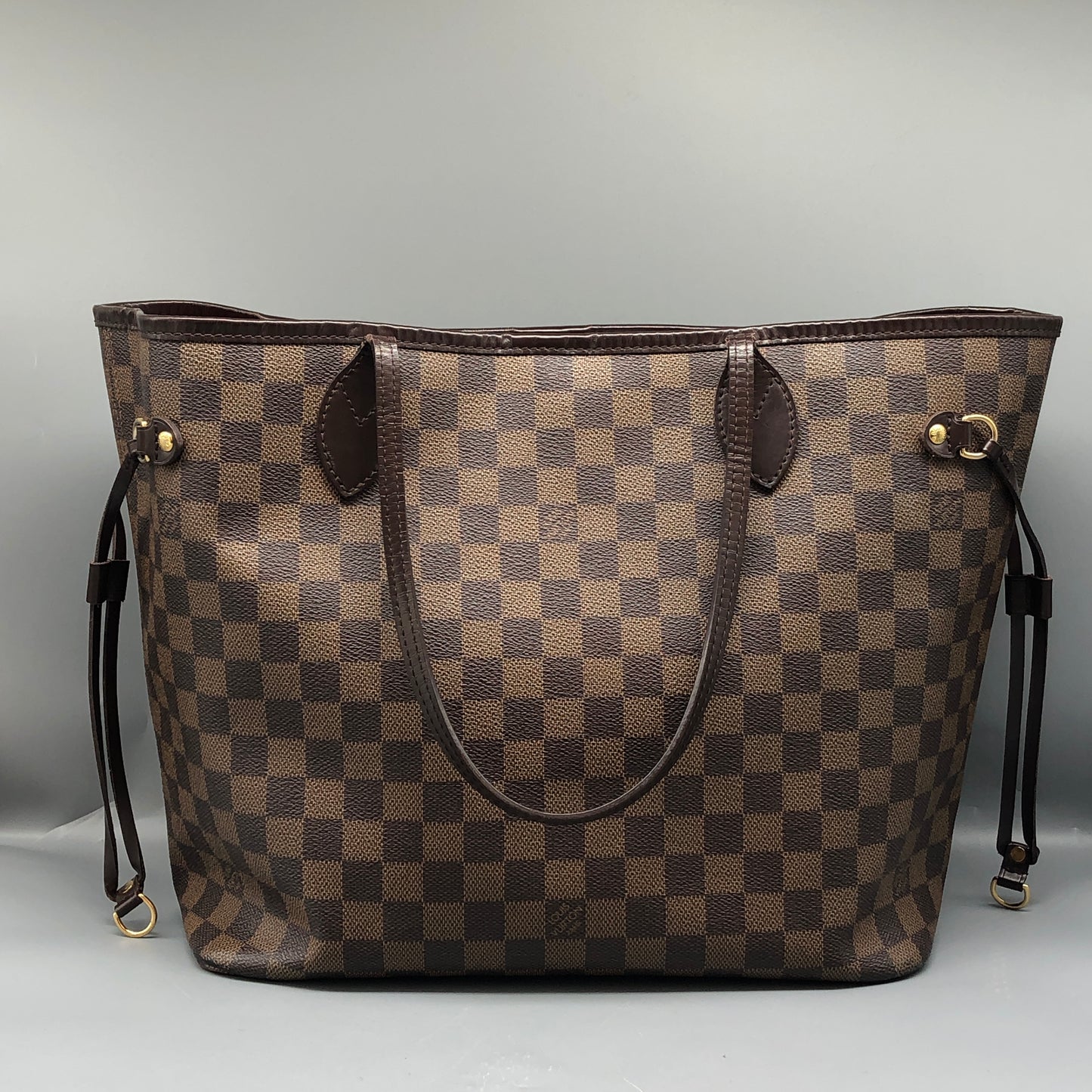 Louis Vuitton Neverfull Damier Ebene Tote Bag Brown