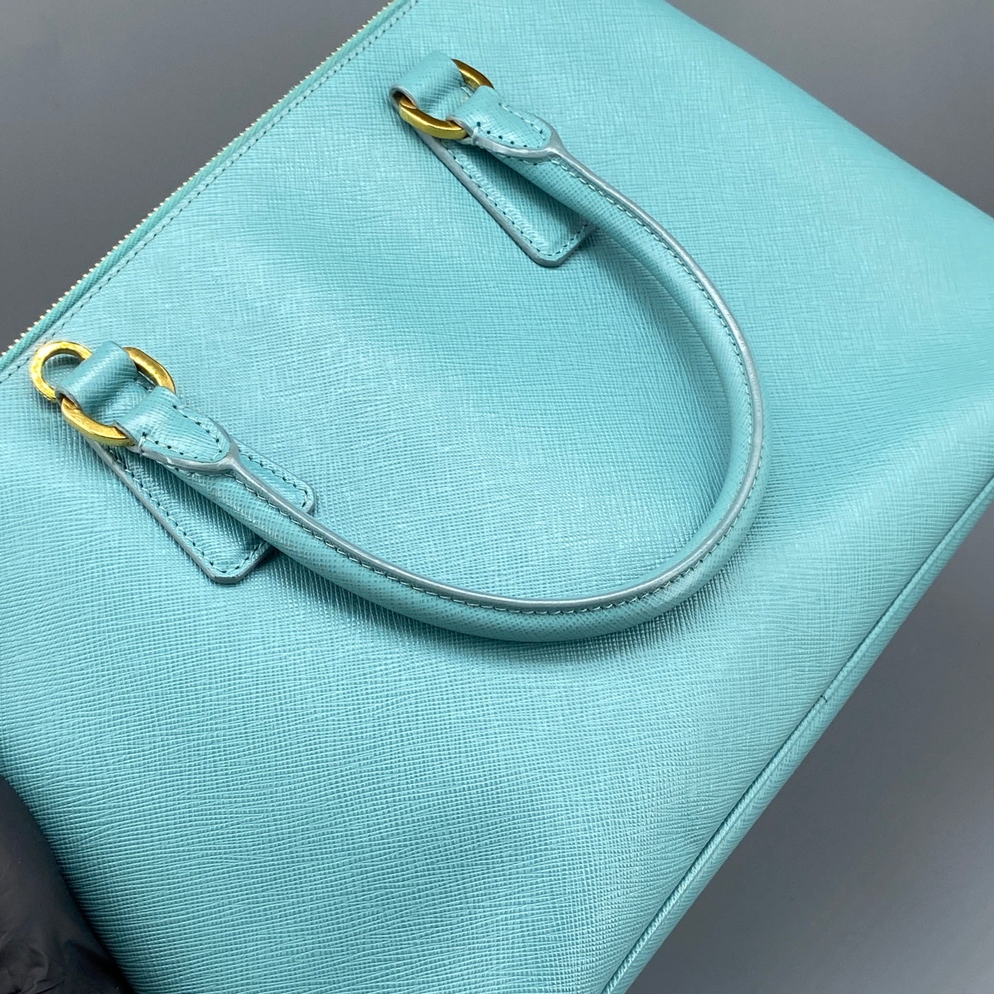 Prada Saffiano Tiffany Blue Promenade Handbag